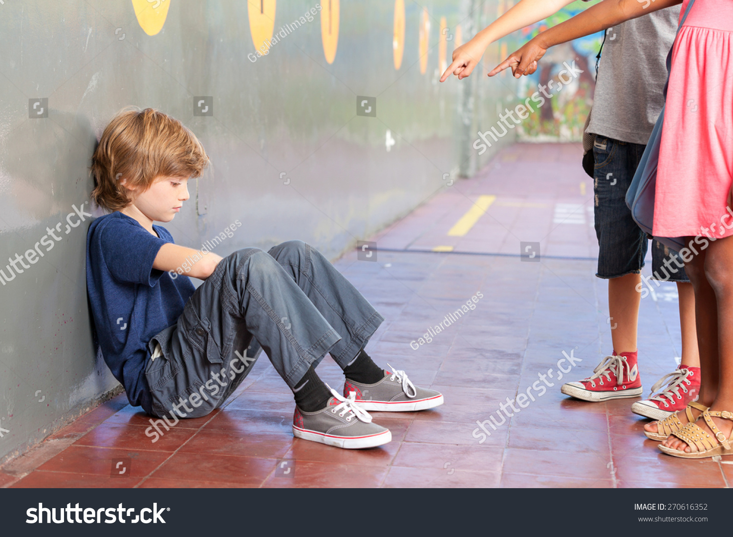 Educational School Isolation And Bullying Concept. Stock Photo ...