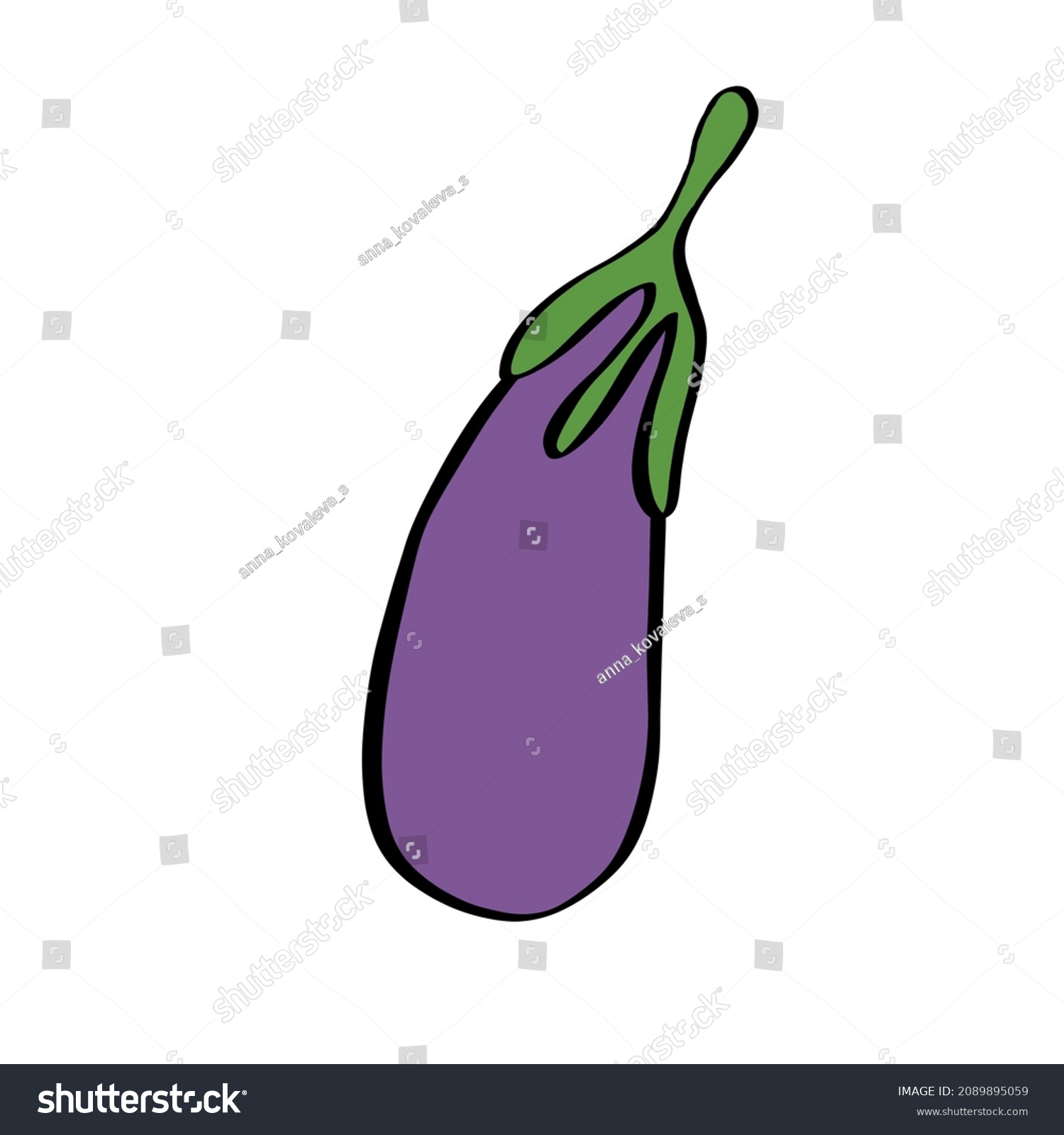 Eggplant Illustration Notecards