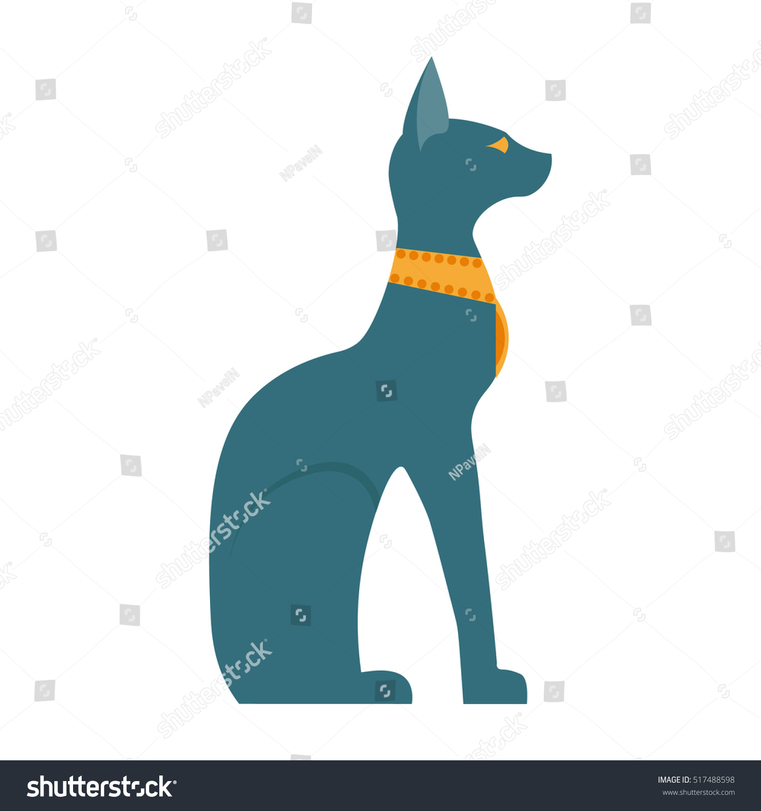 Egypt Cat Illustration. - 517488598 : Shutterstock