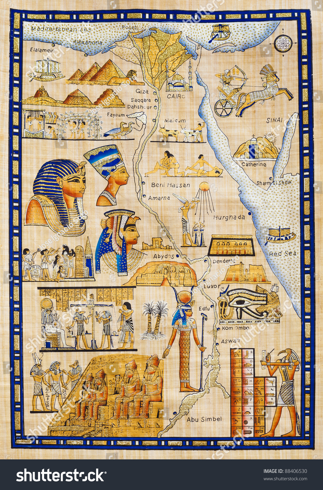 Ancient Egypt Clip Art Map