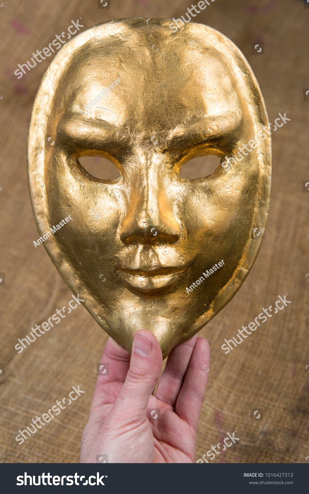 Egyptian Golden Mask Venetian Carnival Mask Stock Photo (Edit Now 