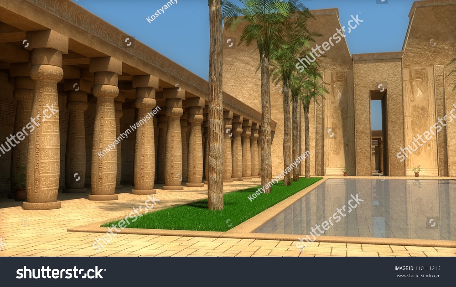 Egyptian Palace Inside Stock Photo 110111216 : Shutterstock