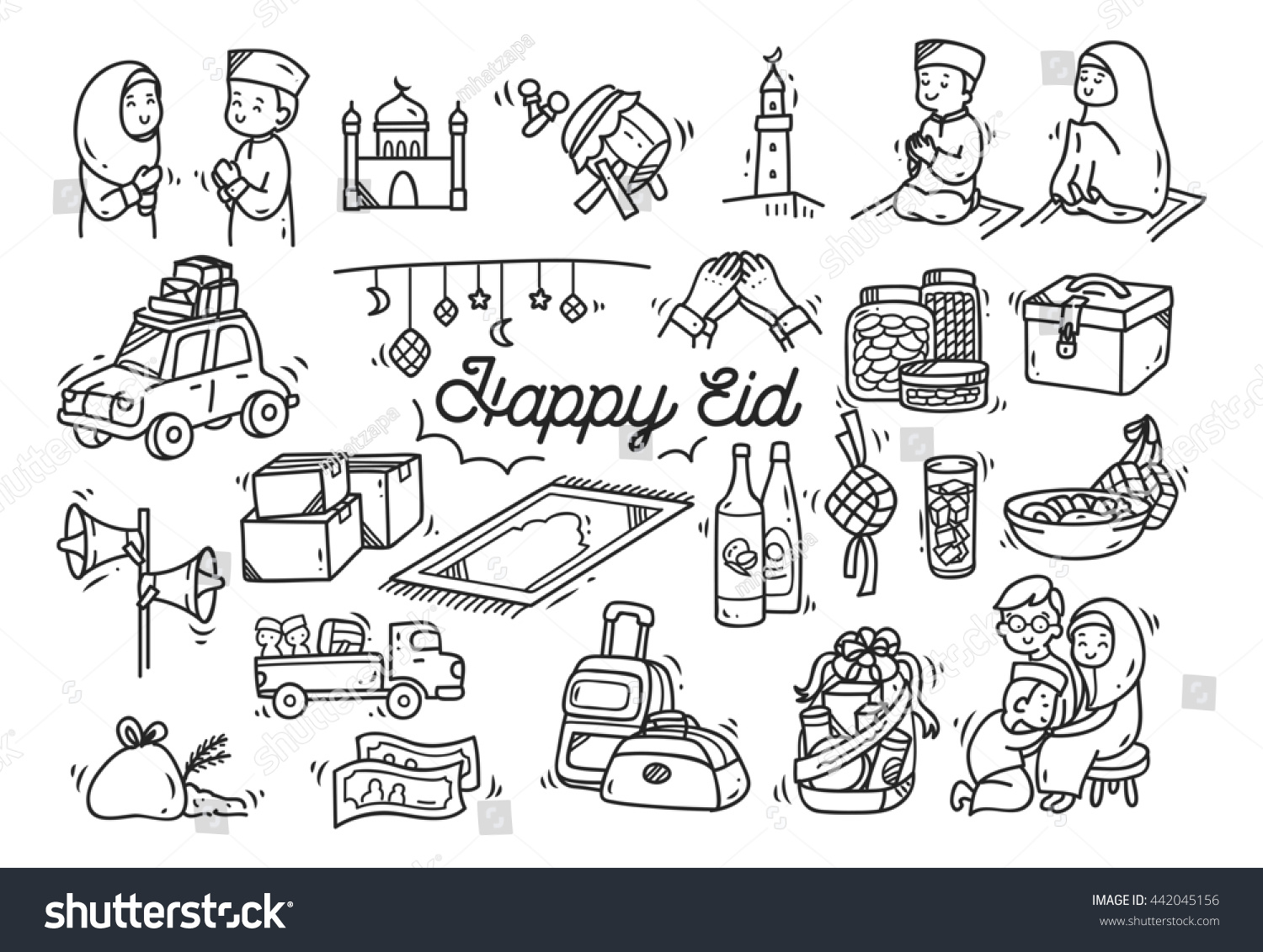 Gambar Doodle Fitri Populer Terlengkap Top Meme Eid Mubarak Idul