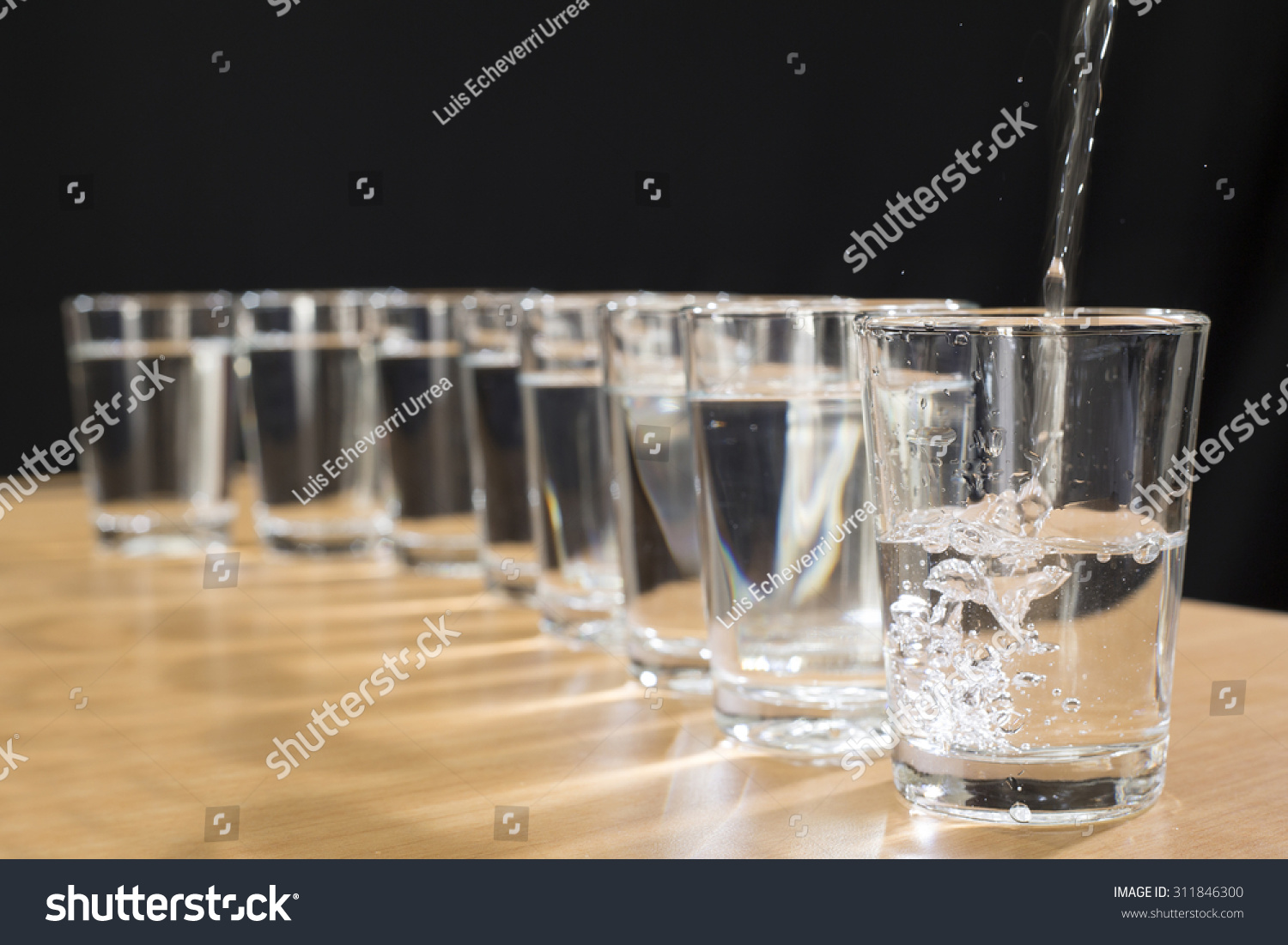 8 glasses of water