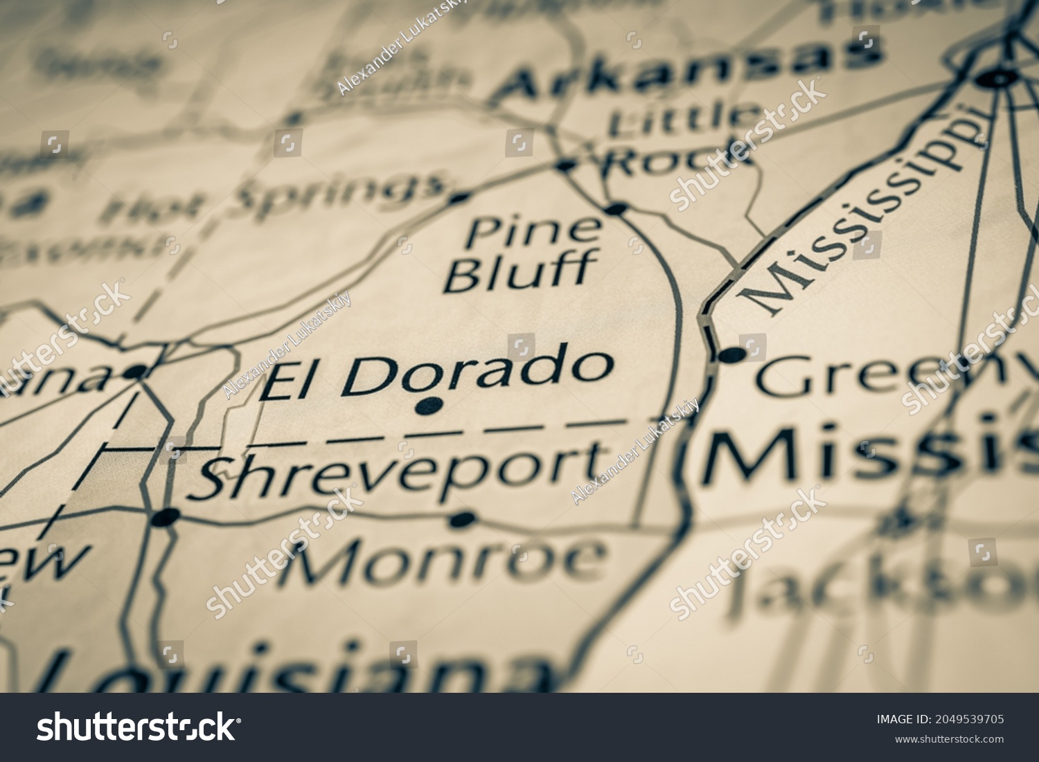 El Dorado On Map Usa Stock Photo 2049539705 | Shutterstock