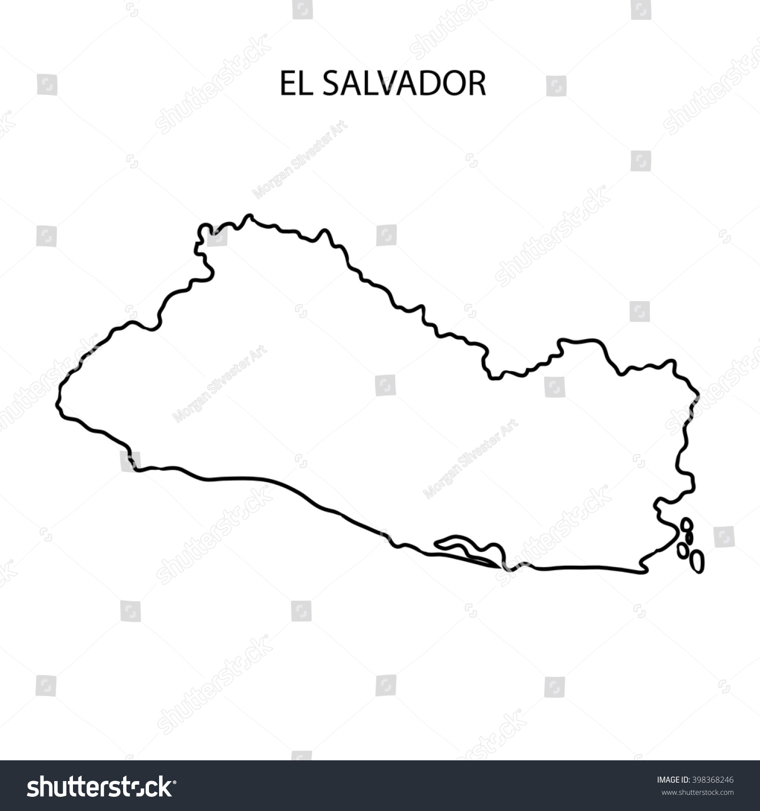 280 Cute El Salvador Map Coloring Page with Animal character
