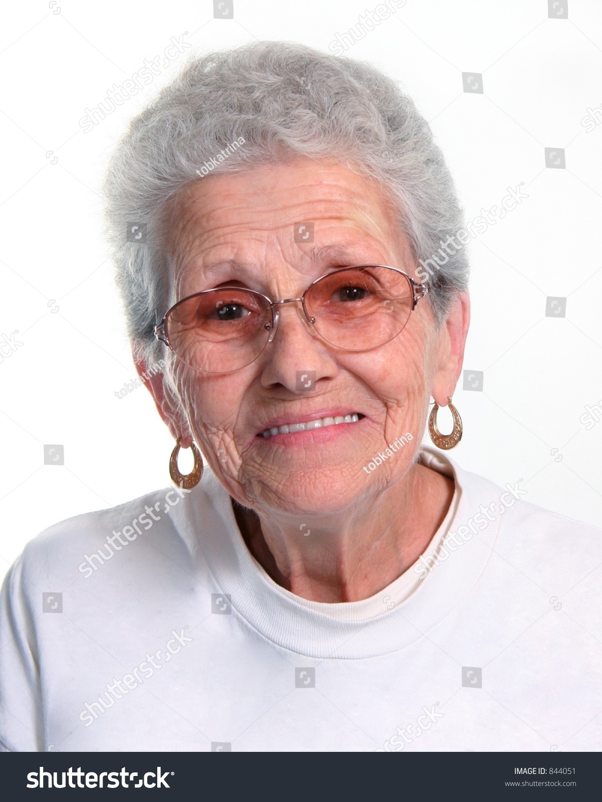 Elderly Senior Woman Smiling Stock Photo 844051 : Shutterstock