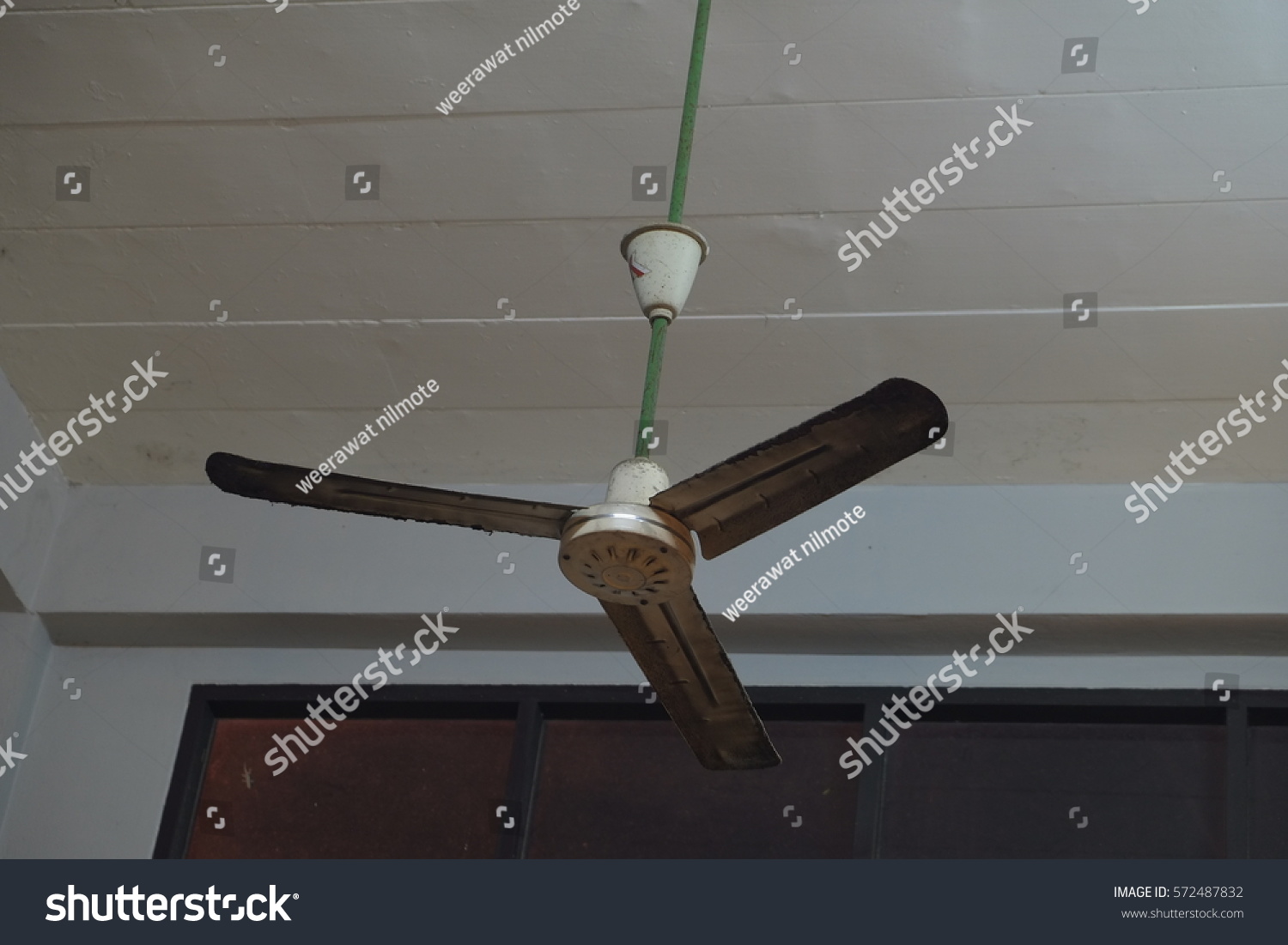 Electric Ceiling Fan Over Canopy On Stock Photo Edit Now