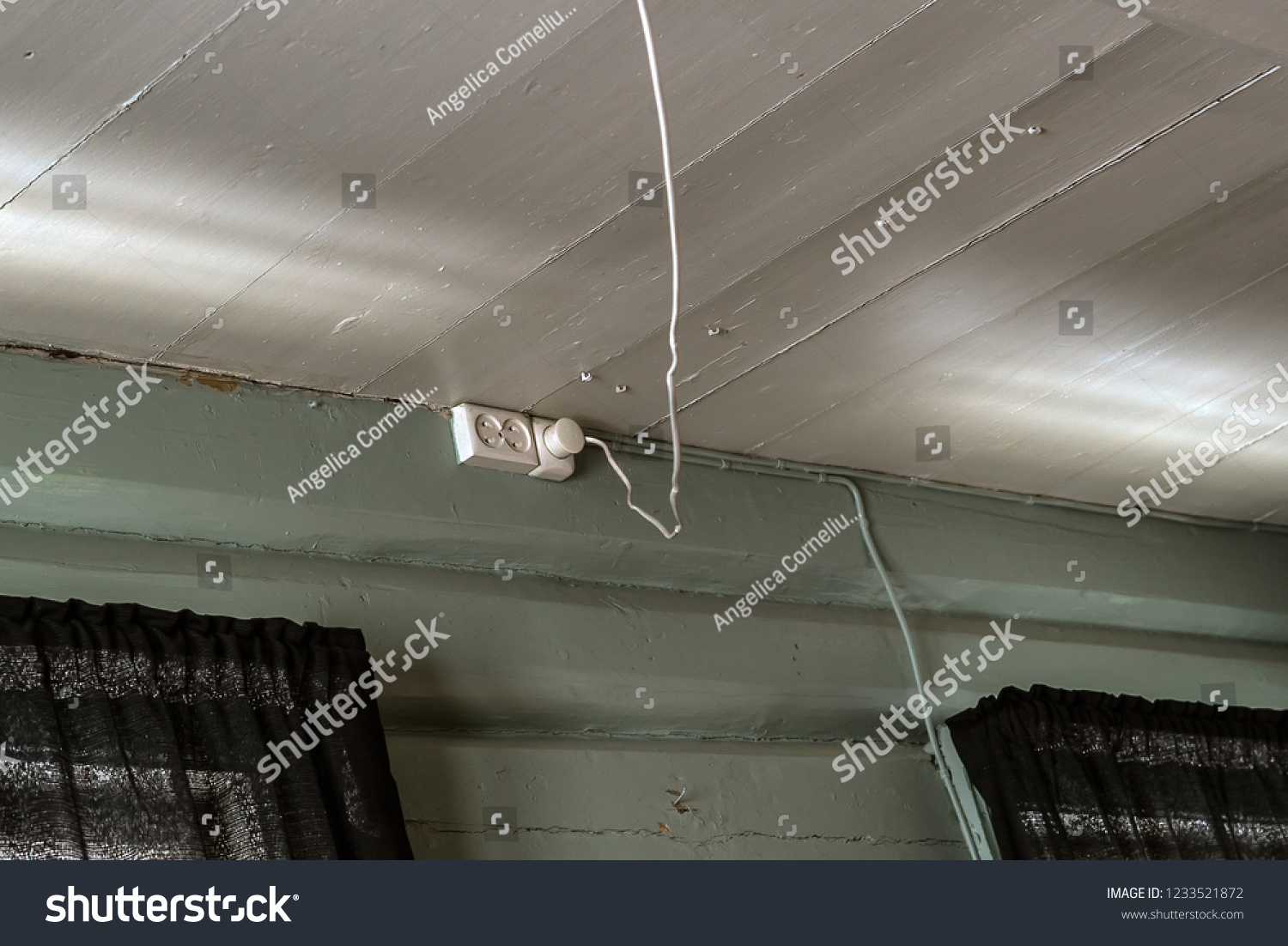 Electrical Outlets Mounted On Old Rustic Stock Photo Edit Now