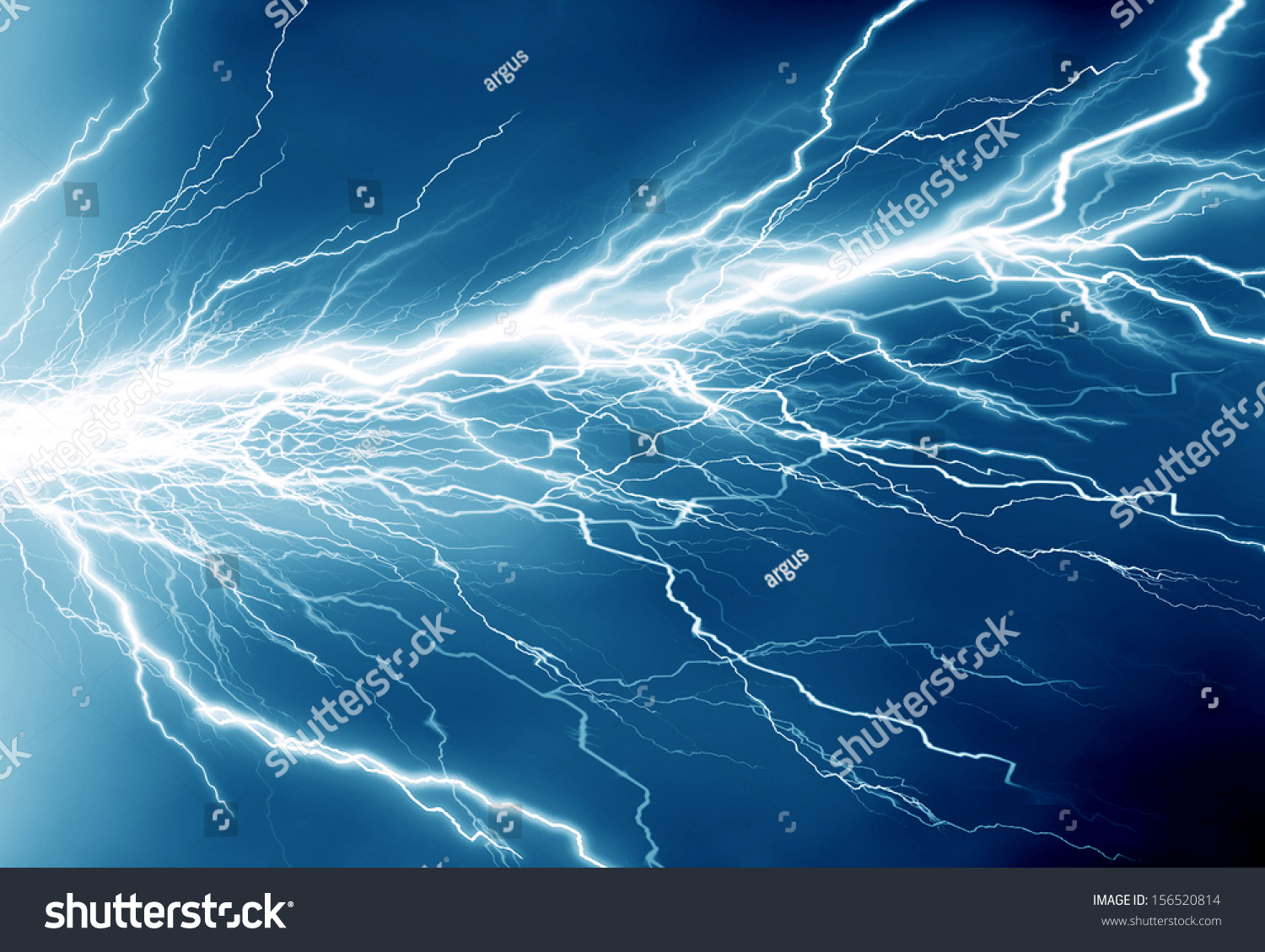 Electrical Sparks On Dark Blue Background Stock Illustration 156520814 ...