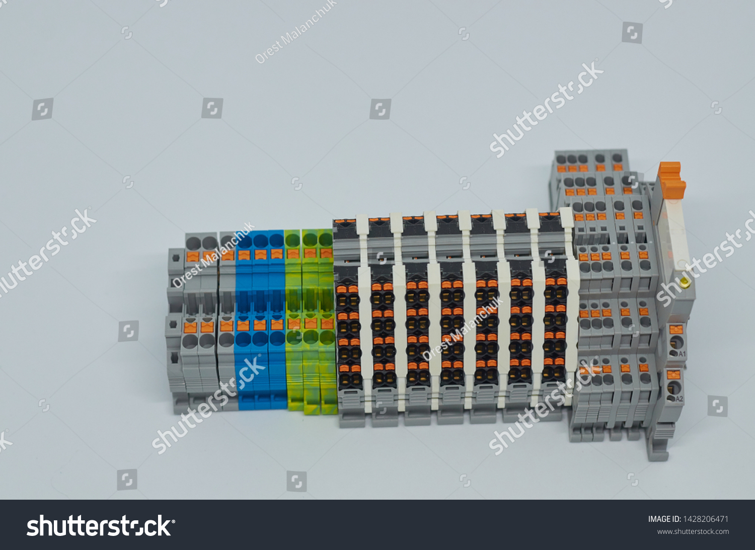 Electrical Terminal Block Current Transformer Terminal Stock Photo