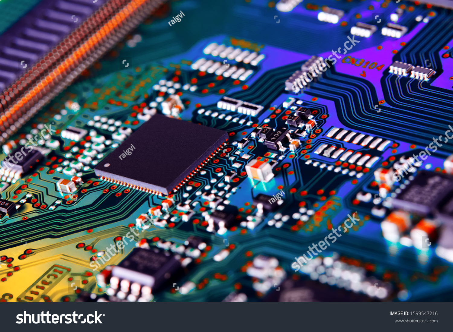 Electronic Circuit Board Close Stock Photo 1599547216 | Shutterstock