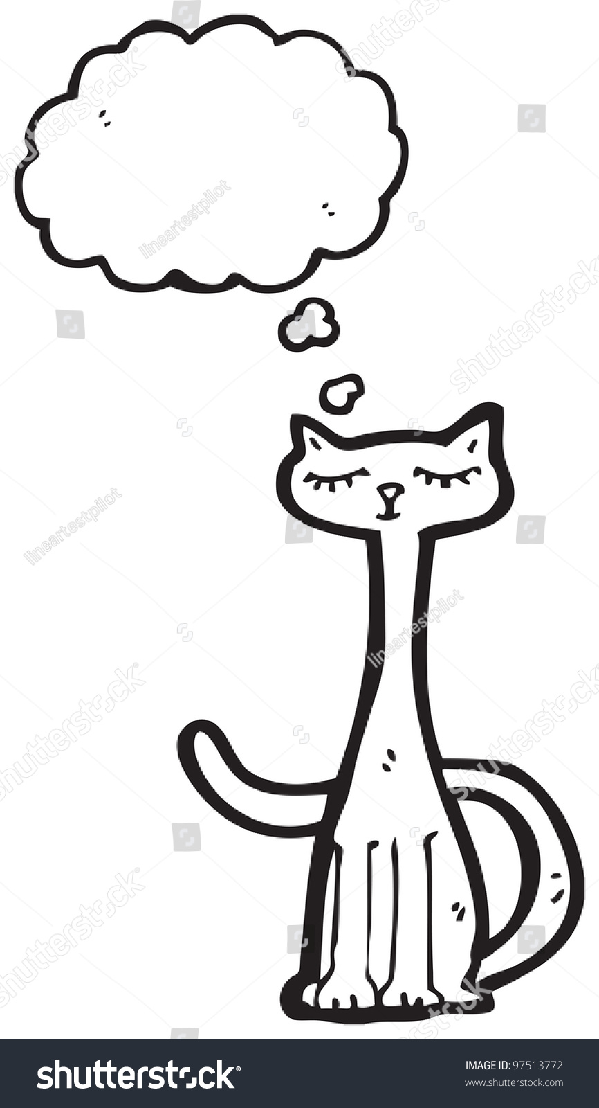 Elegant Cat Cartoon Stock Photo 97513772 : Shutterstock