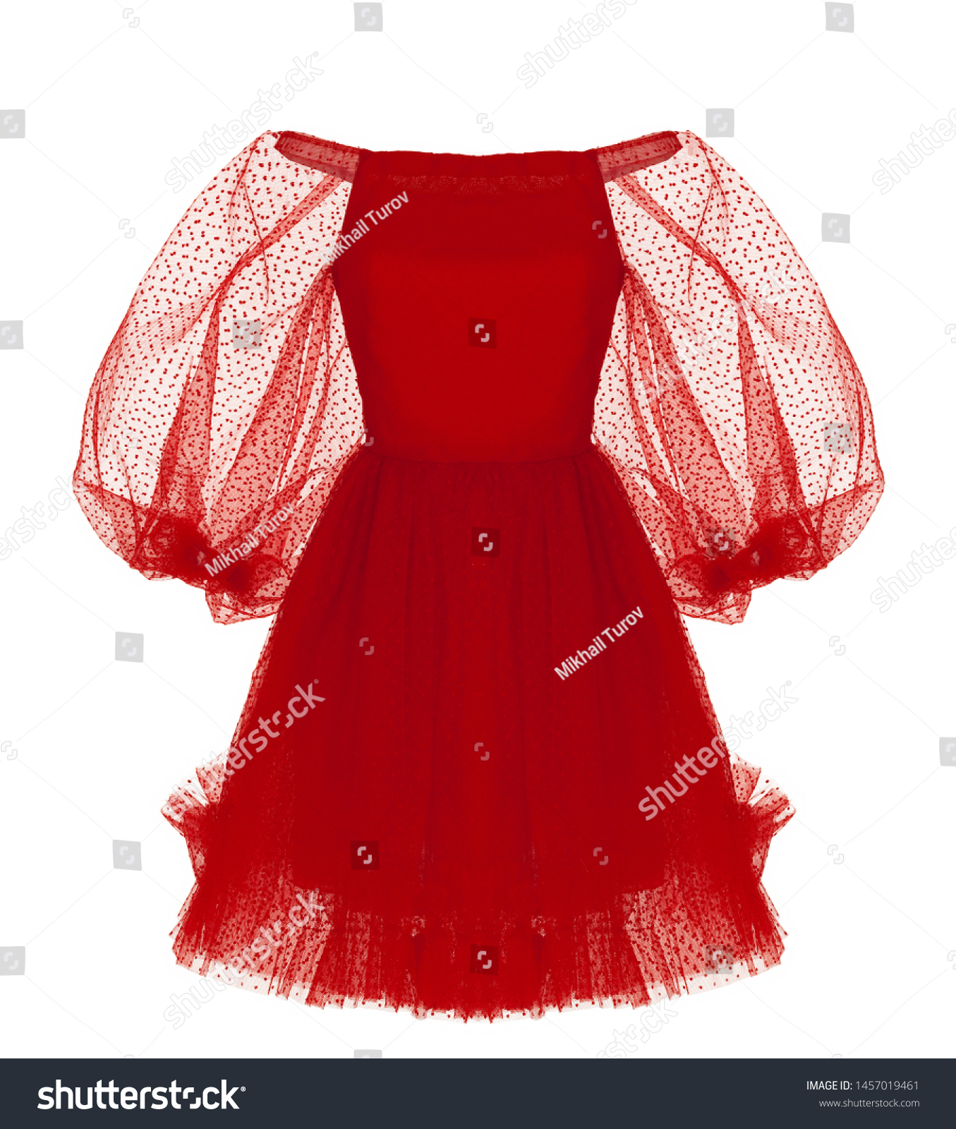 Elegant Female Short Red Dress Valan ...