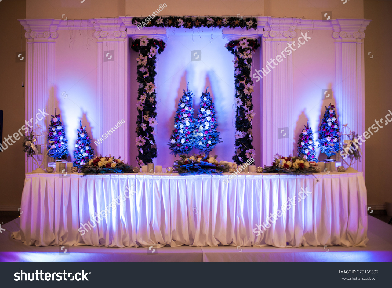 Elegant Luxury Wedding Reception Catering Table Stock Photo Edit Now 375165697