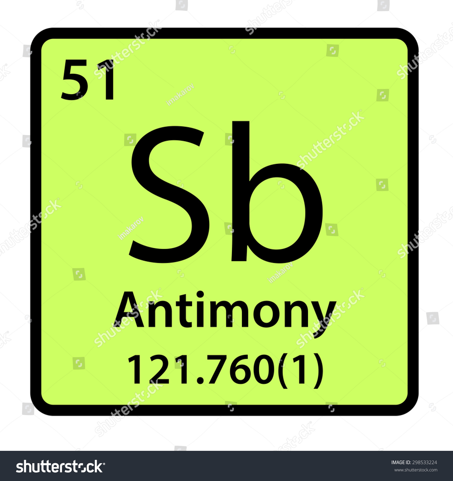 Element Antimony Periodic Table Stock Illustration 298533224 Shutterstock 2650