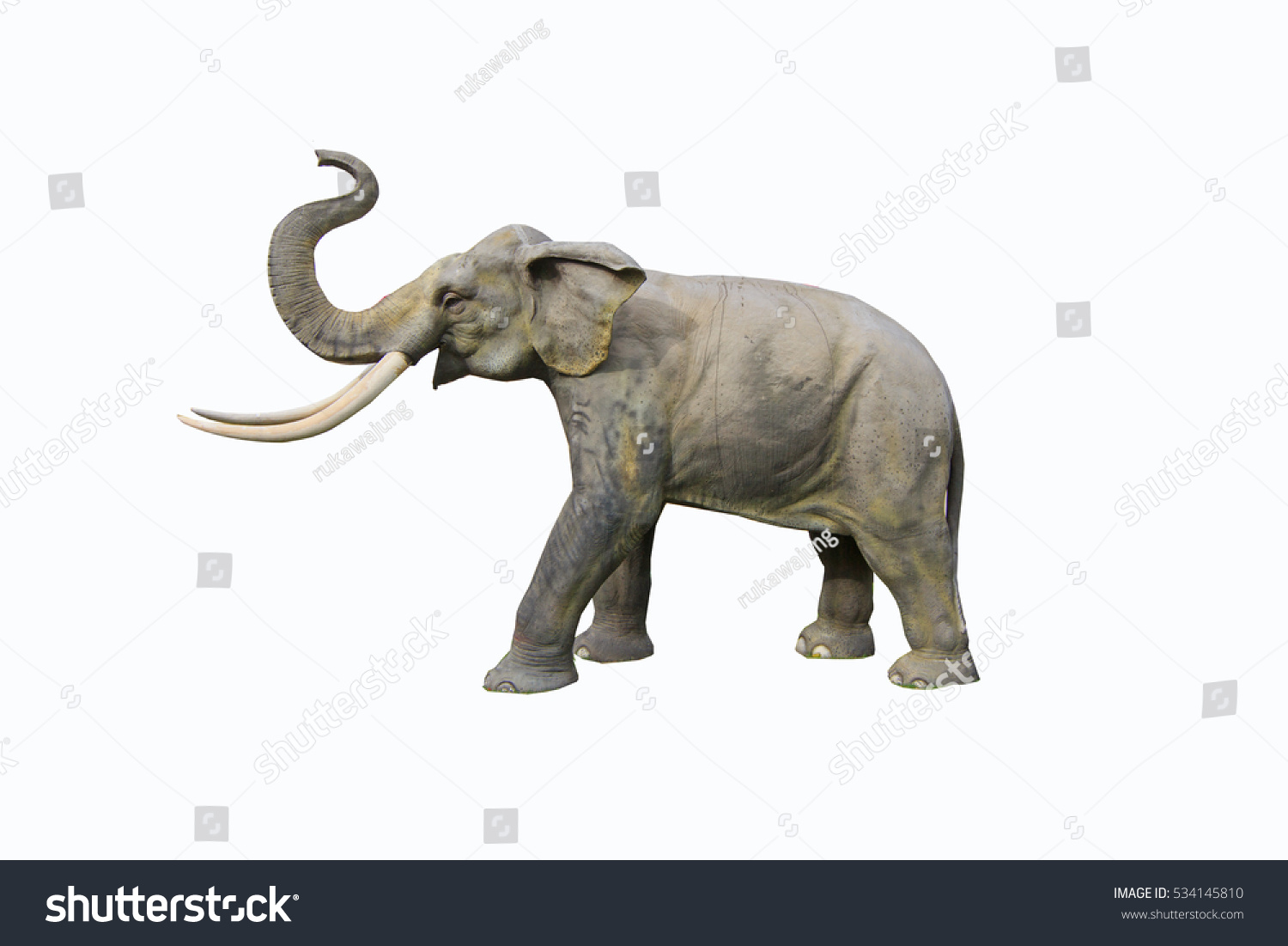 Elephant Statue On White Background Stock Photo 534145810 Elephant Statue On White Background Stock Photo 534145810