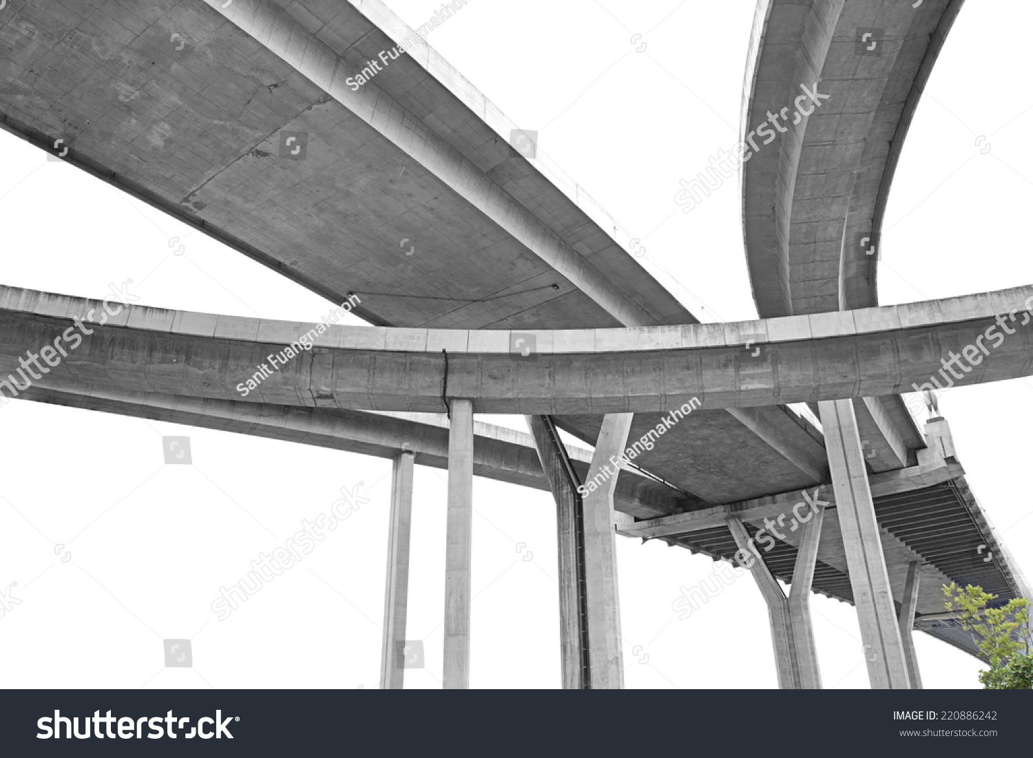 Elevated Expressway Curve Suspension Bridge Large Stock Photo 220886242 ...