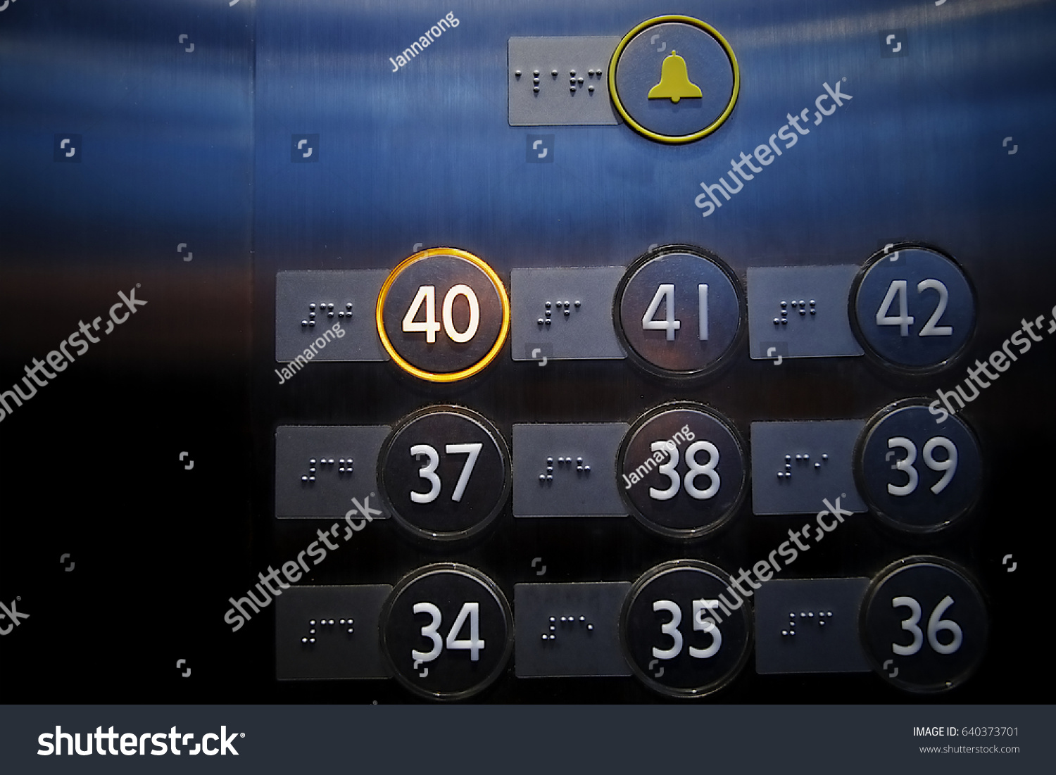 Elevator Lift Numeric Indicator 40th Floor Stock Photo Edit Now