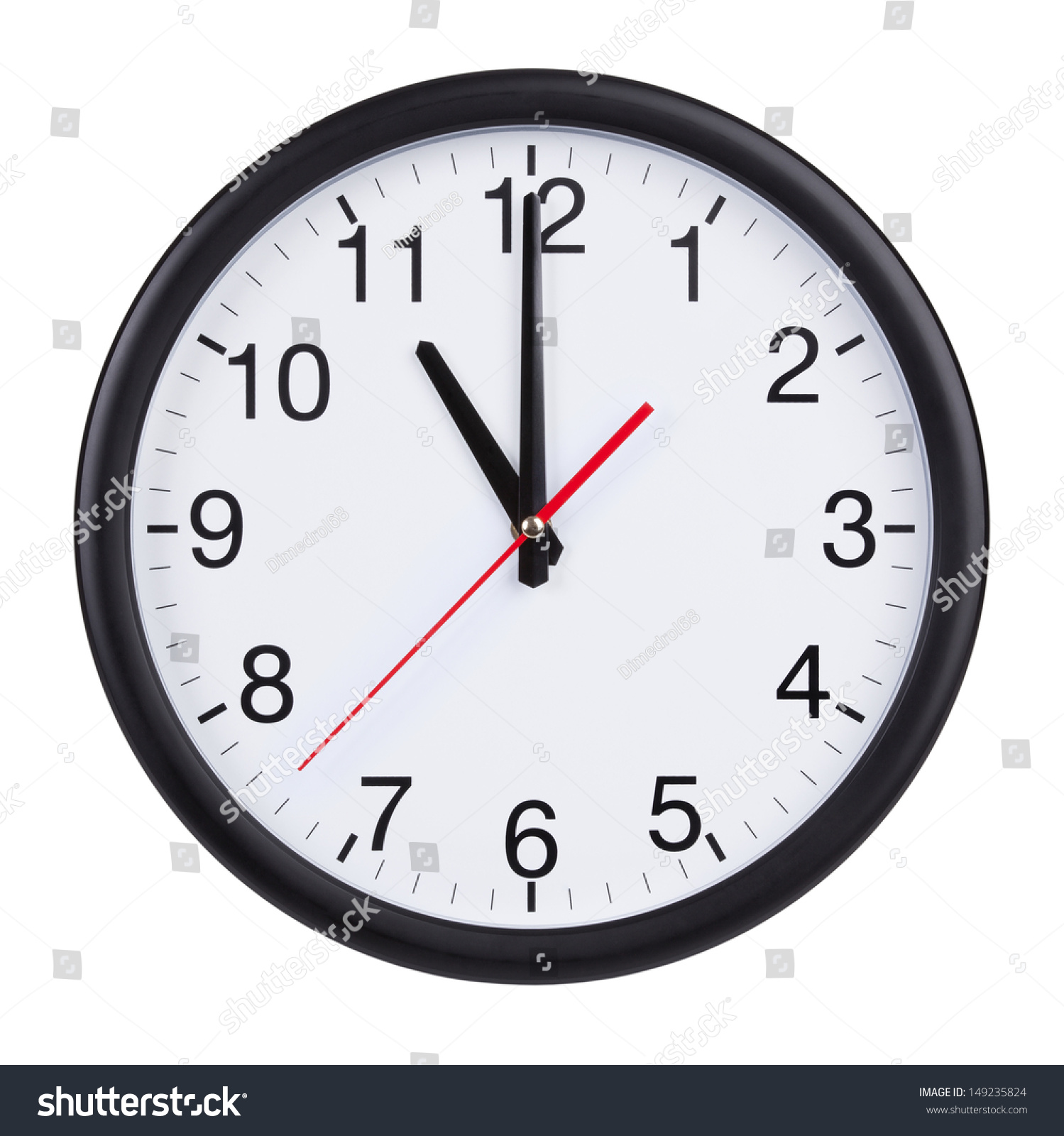 Eleven Hours On A Round Clock Face Stock Photo 149235824 : Shutterstock