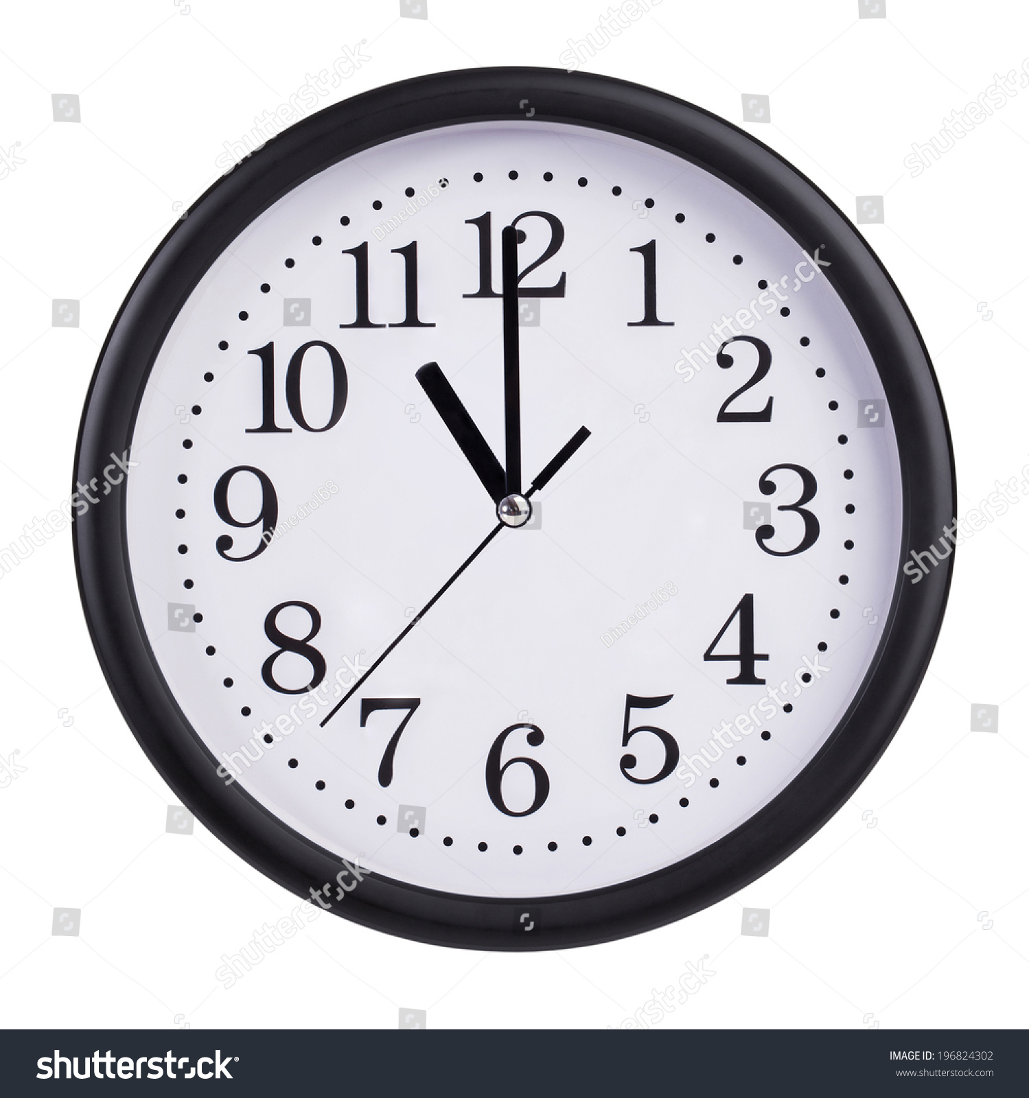 Eleven Hours On Round Clock Face Stock Photo 196824302 | Shutterstock