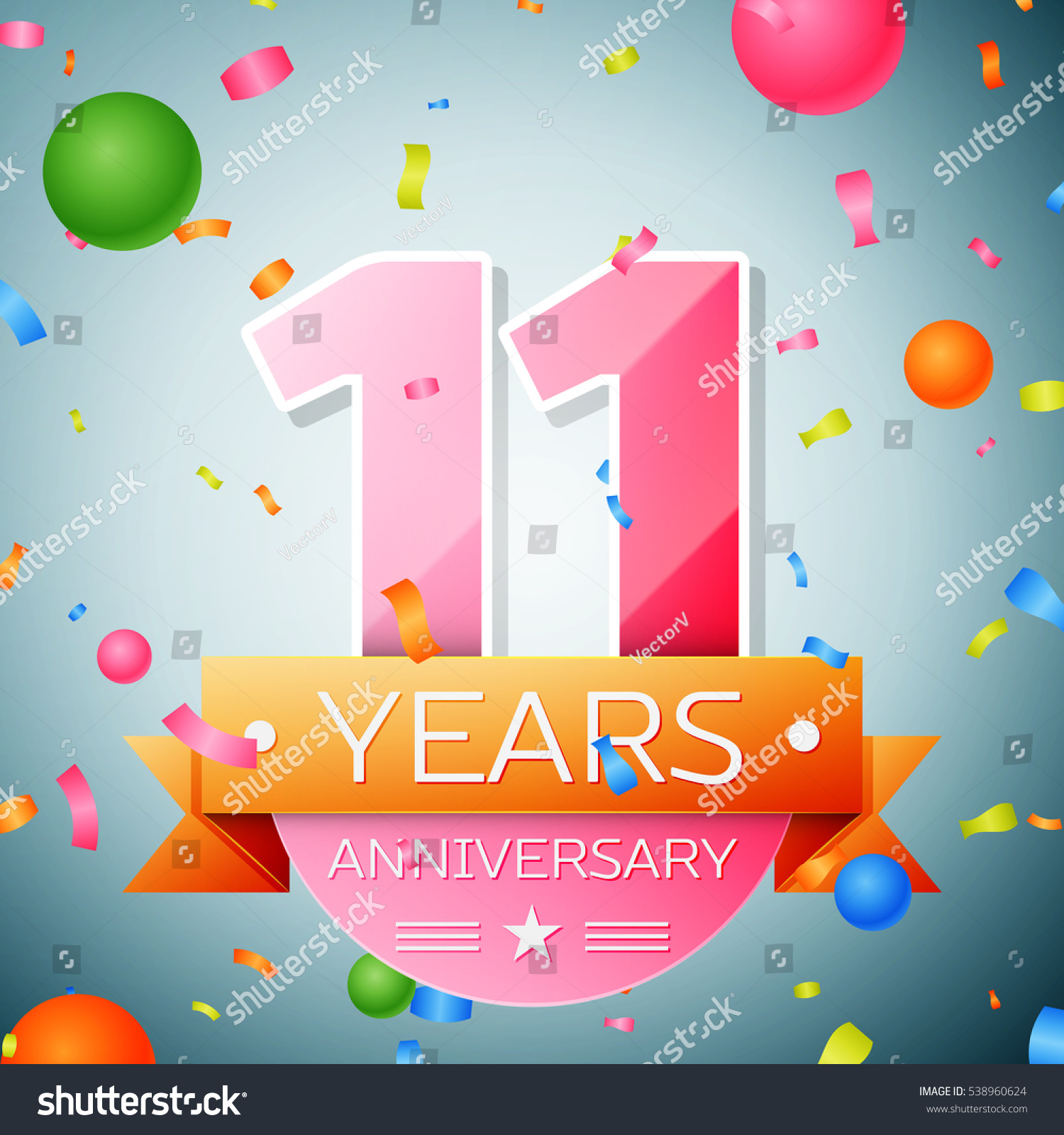 Eleven Years Anniversary Celebration Background Anniversary Stock ...