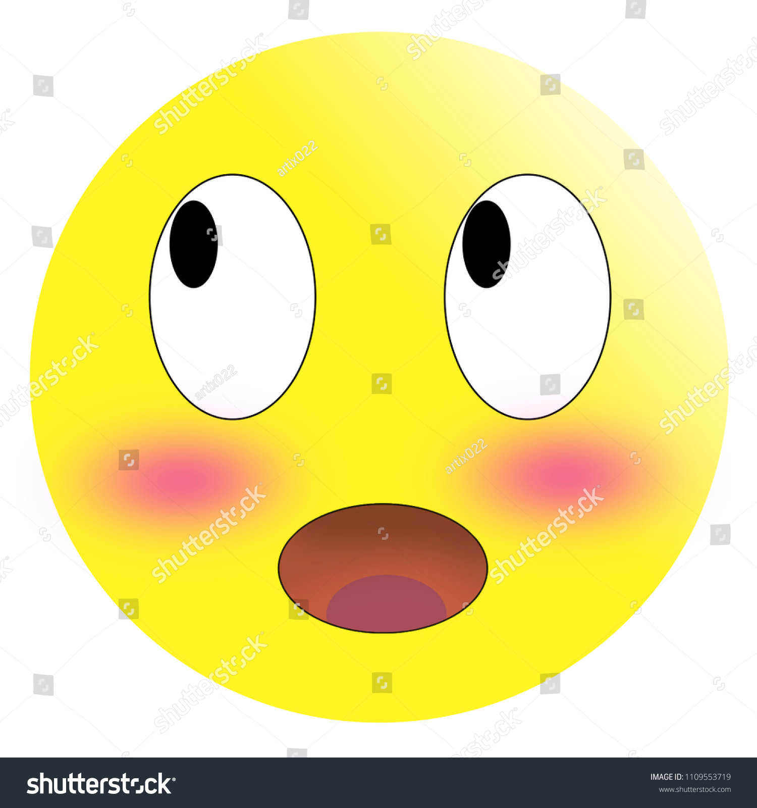 Embarrassed Emoticon Flushed Red Cheeks Ilustración De Stock 1109553719 Shutterstock 7508