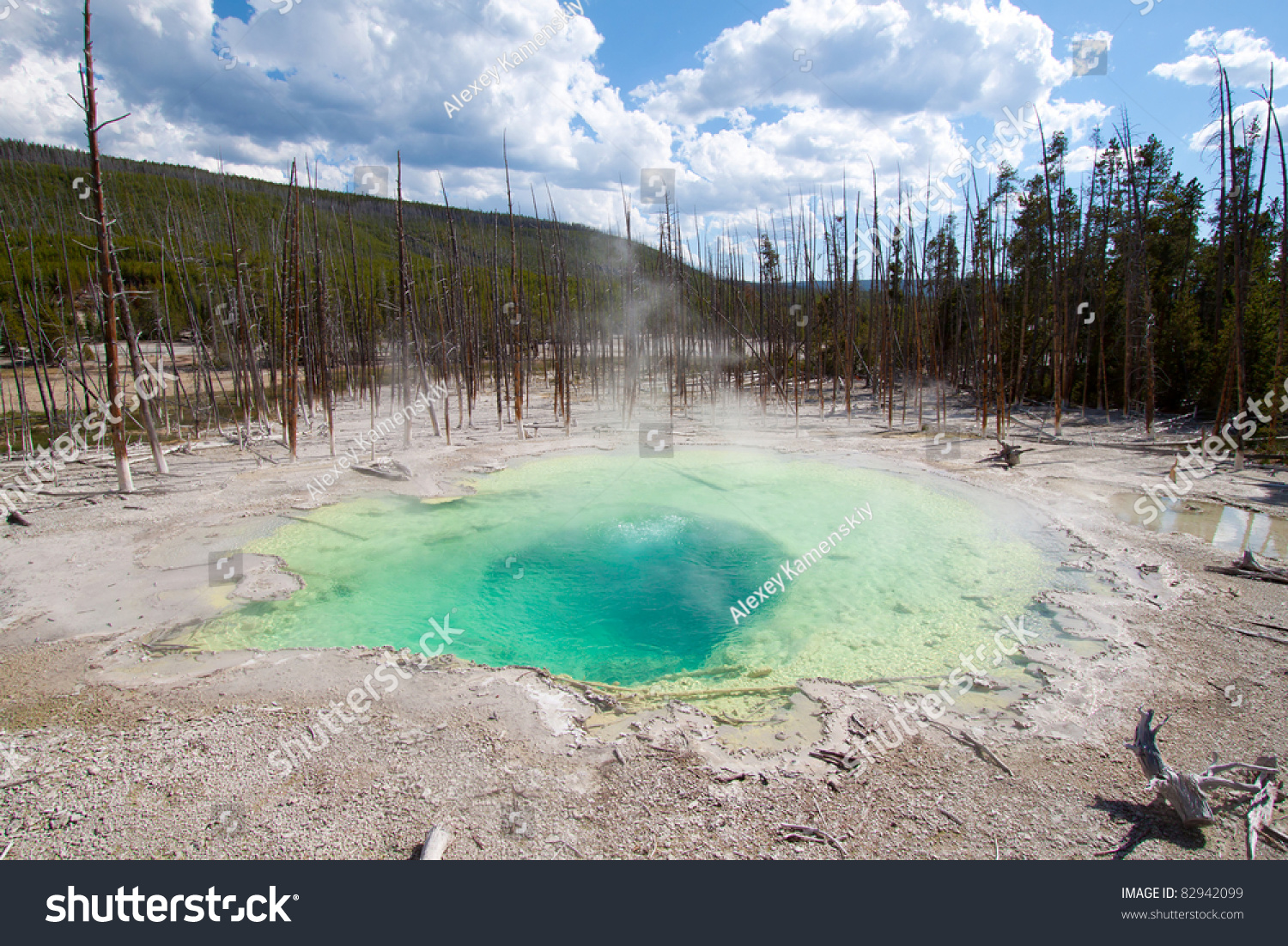 Emerald Spring, Norris Geyser Basin, Yellowstone National Park Stock ...