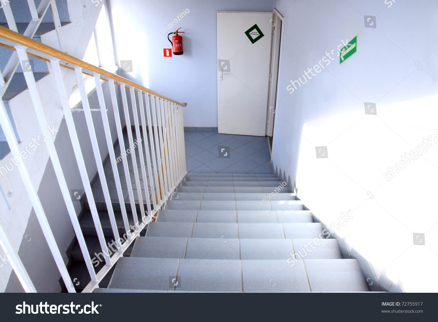 Emergency Exit And Staircase Stock Photo 72755917 : Shutterstock