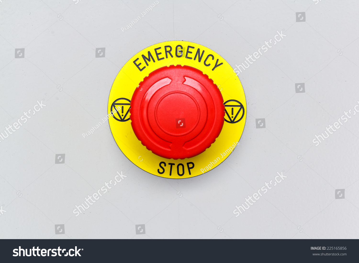 Emergency Stop Button Disaster Protection Stock Photo 225165856 ...