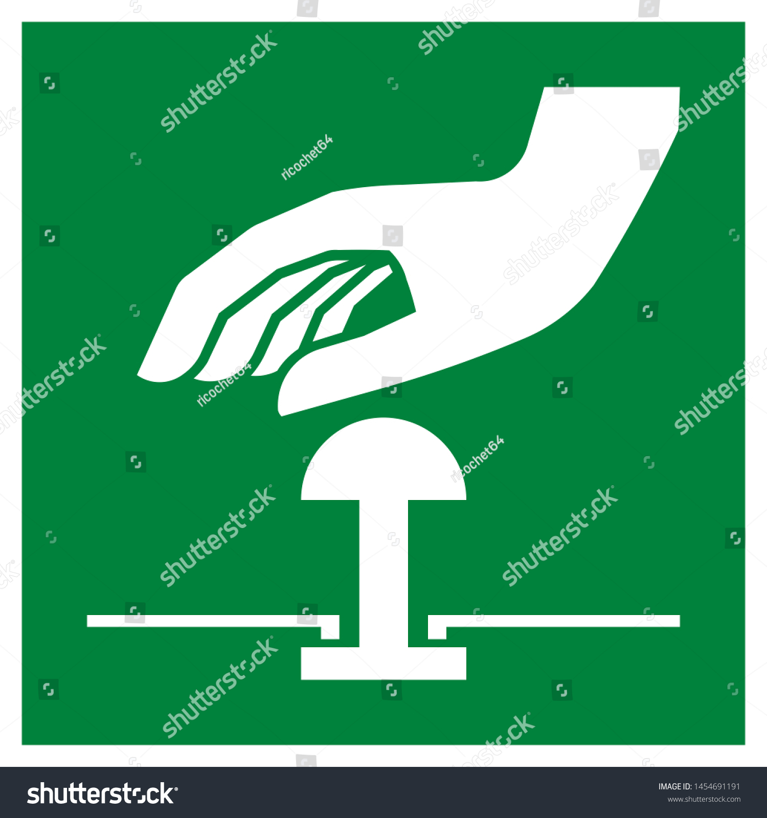 Emergency Stop Push Button Symbol Stock Illustration 1454691191 Shutterstock