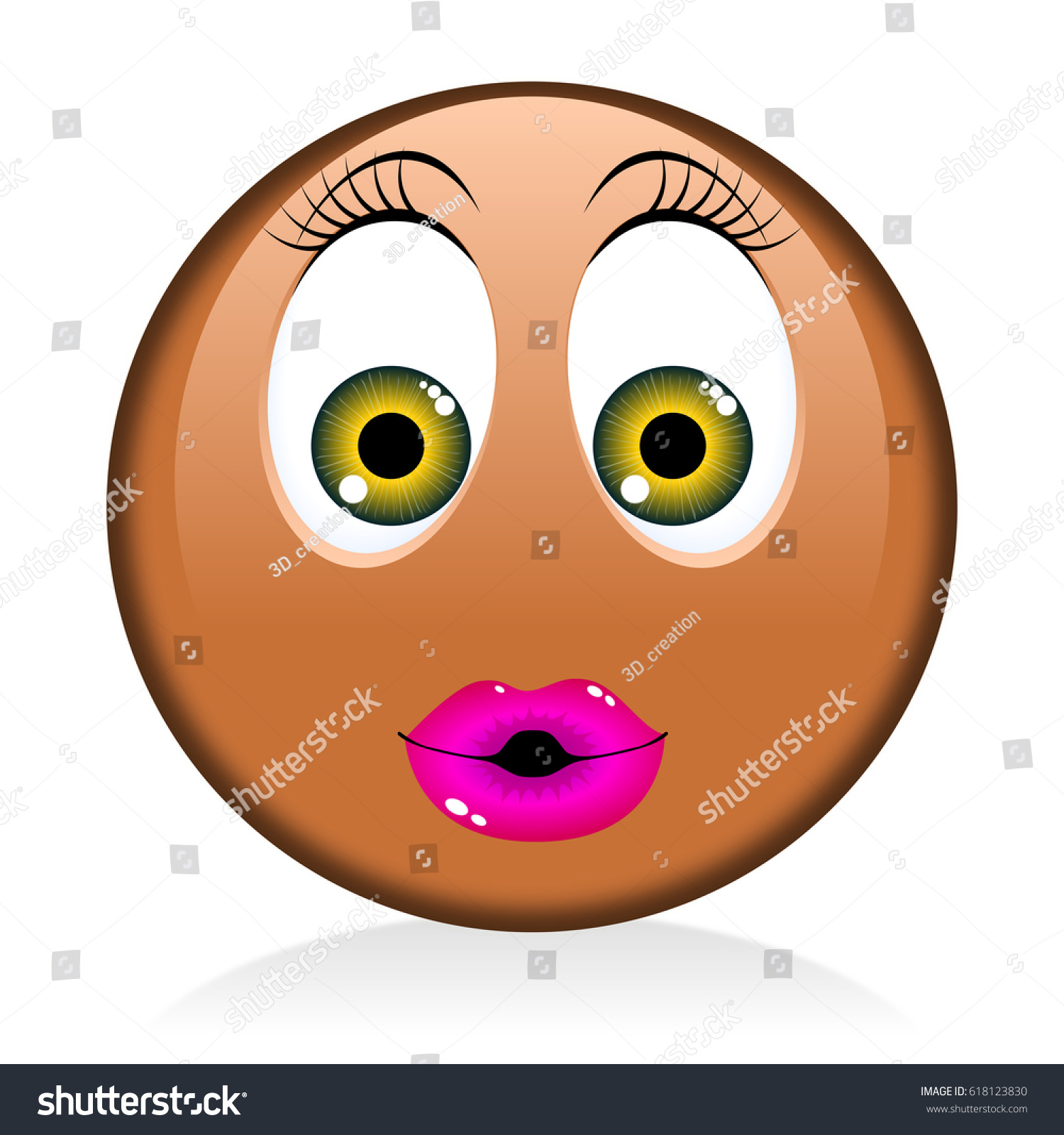 Emoji Black Woman Girl Stock Illustration 618123830 - Shutterstock