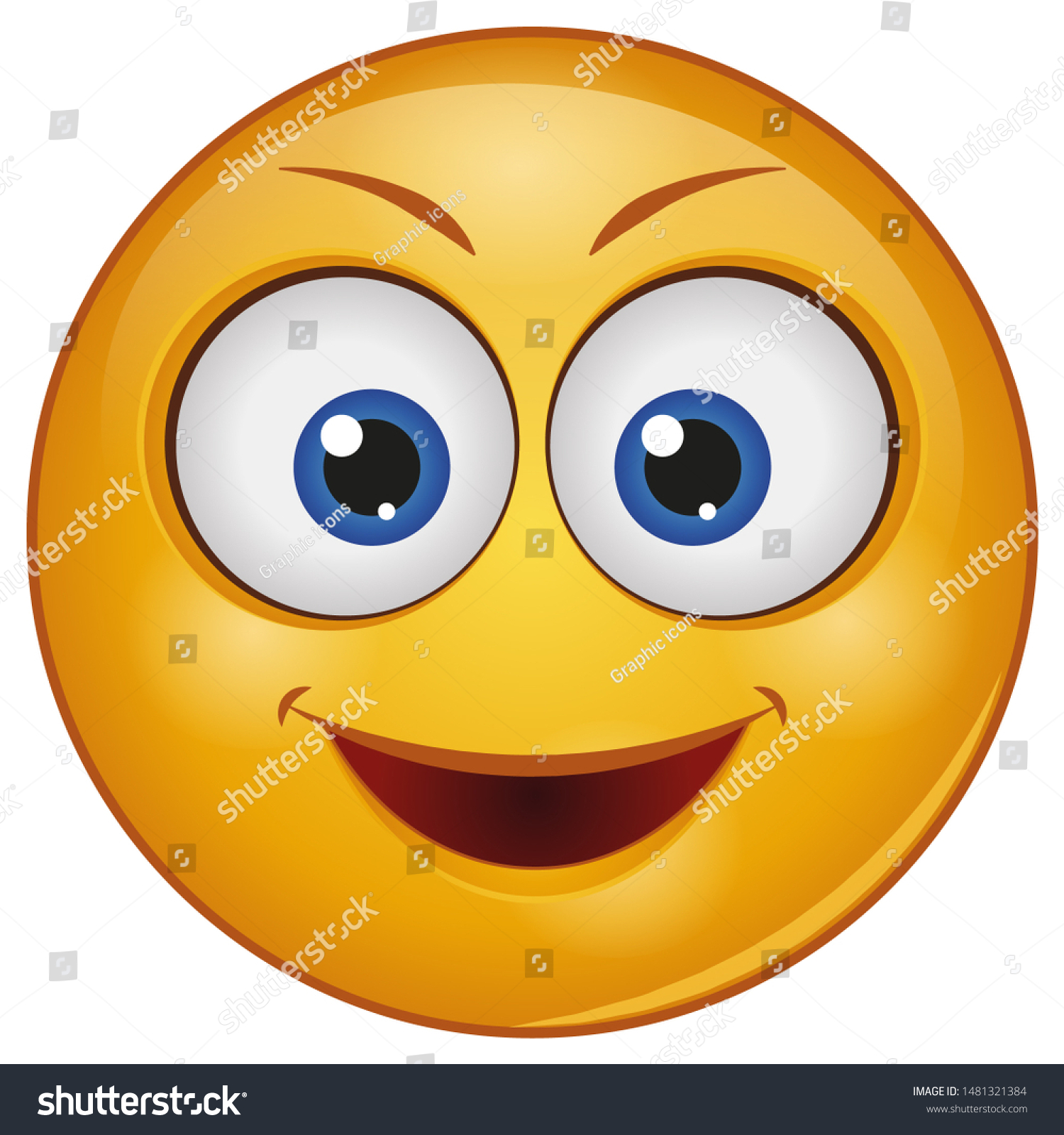 Emoji Face Beautiful Illustration Stock Illustration 1481321384