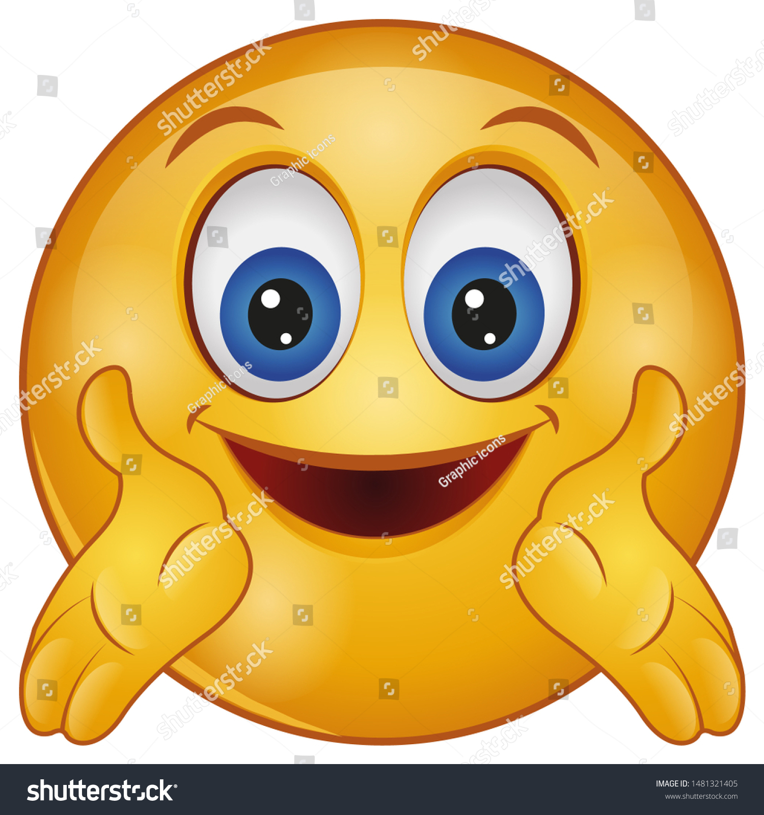 Emoji Face Beautiful Illustration Stock Illustration 1481321405