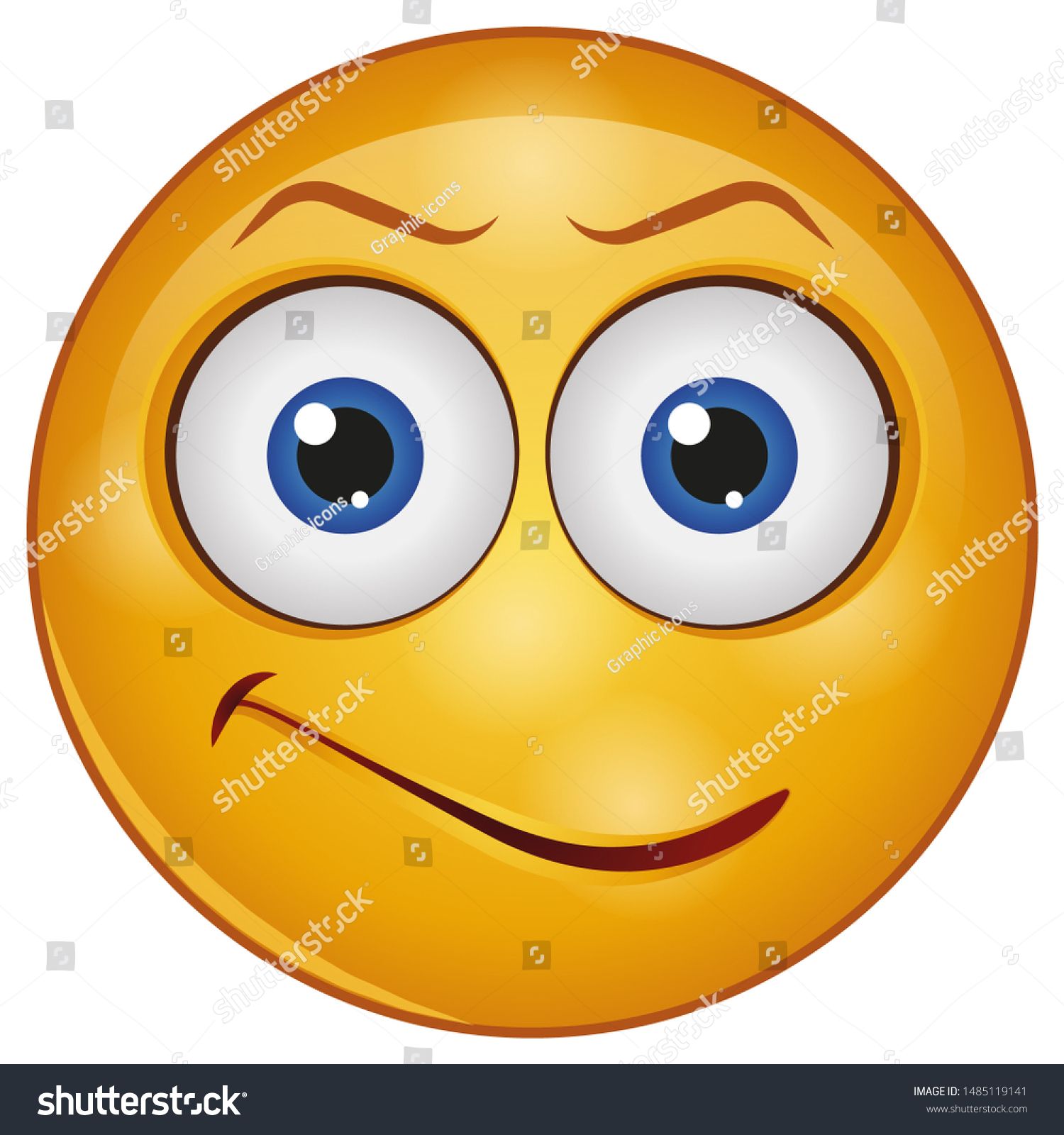 Emoji Face Beautiful Illustration Stock Illustration 1485119141 ...