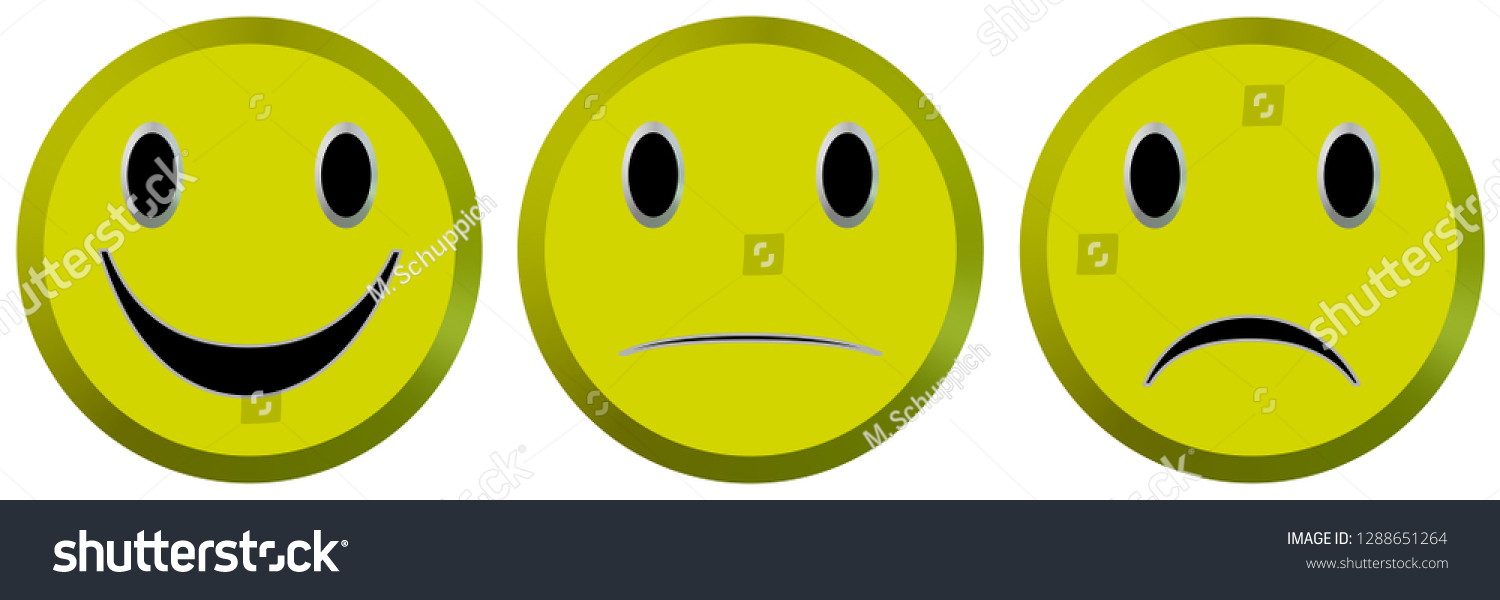 Emojis Good Bad Mood Illustration Stock Illustration 1288651264