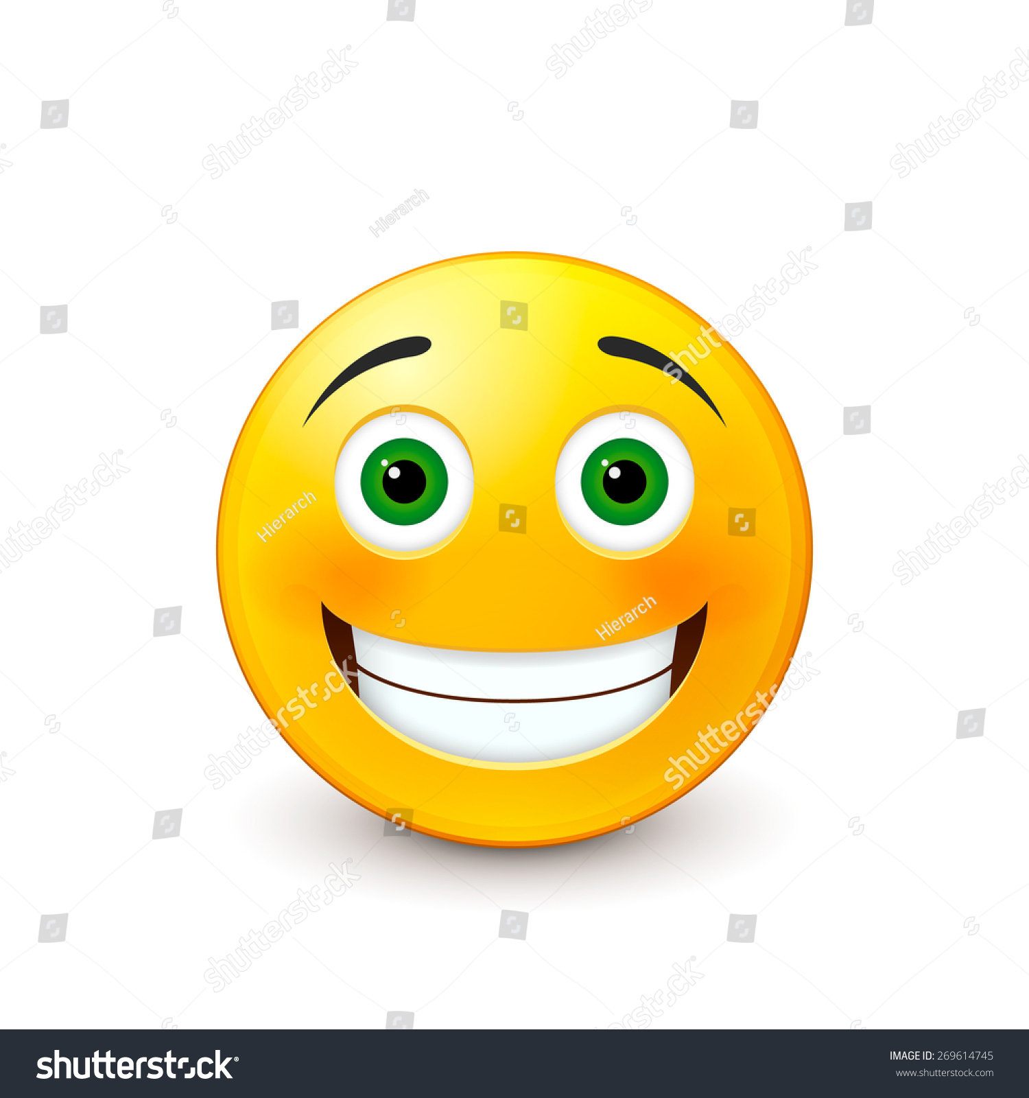 Emoticon Smiling. Isolated On A White Background. Raster Copy. Stock ...