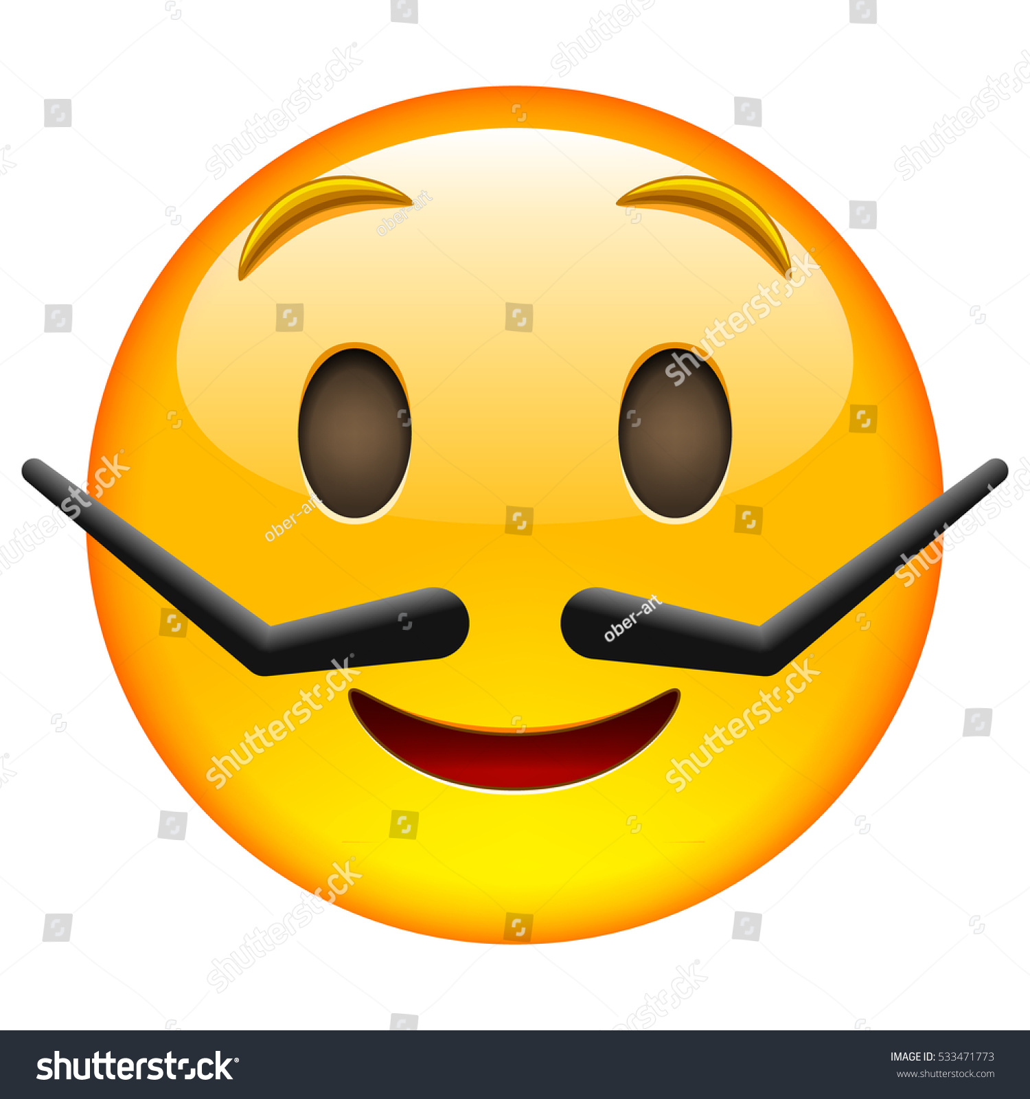 Emoticon Moustache Isolated Illustration On White Stock Illustration 533471773 Shutterstock 5271