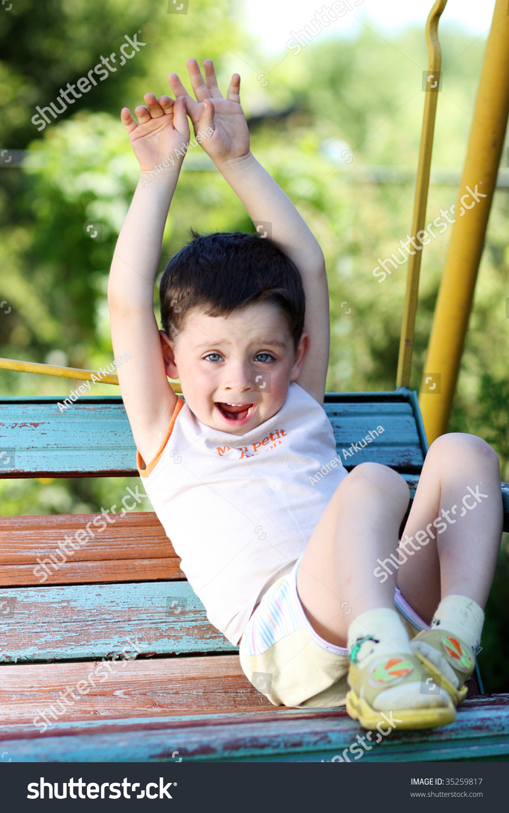 Emotional Four-Year-Old Boy Stock Photo 35259817 : Shutterstock