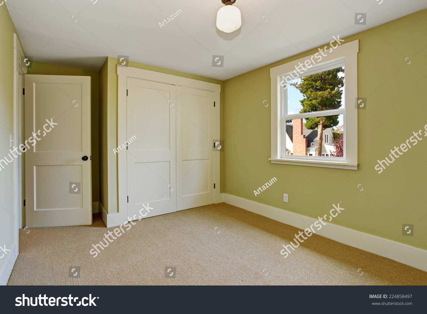 Empty Bedroom Interior Light Mint Color Stock Photo Edit