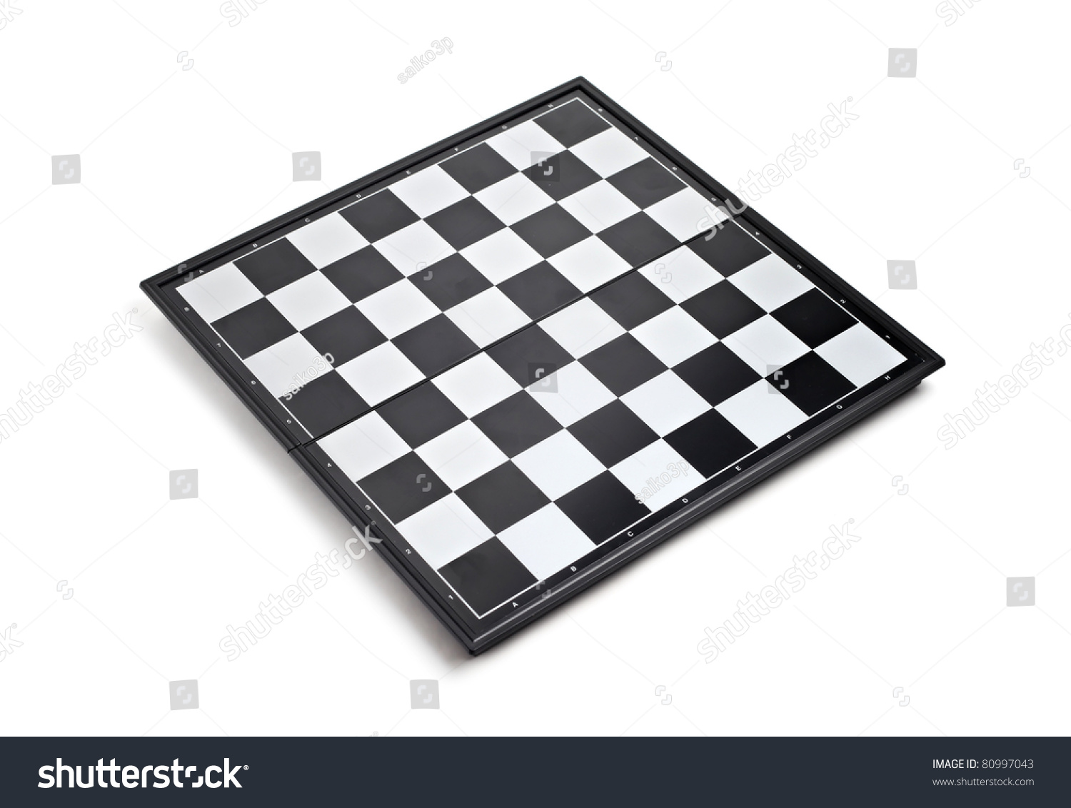 Empty Chess Board Isolated On White Stock Photo Edit Now 80997043