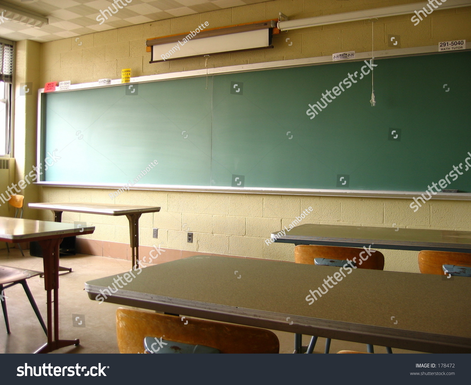 Empty Class Room During Sunny Day At Osu. No Lights On In Class Room ...