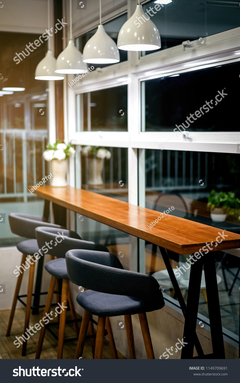 Empty Coffee Shop Cafe Bar Interior Stock Photo Edit Now