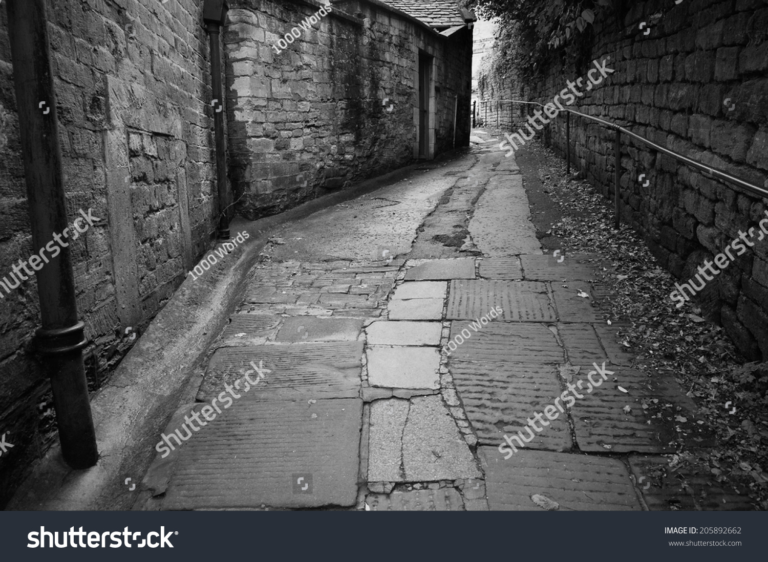 Empty Dark Alleyway Background Stock Photo Shutterstock