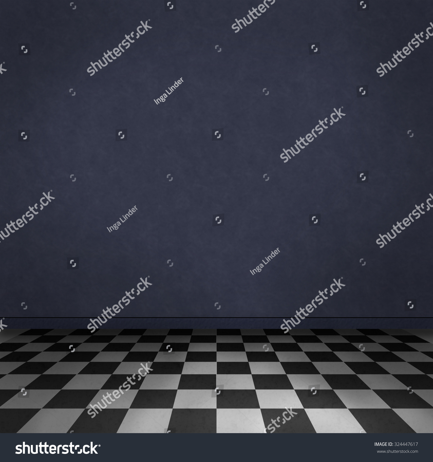 Empty Dark Sad Room Black White Stock Illustration 324447617 