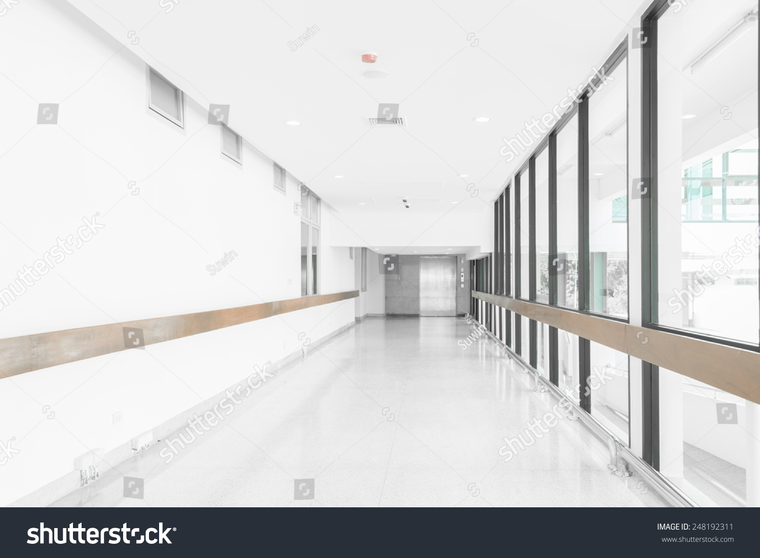 Empty Hallway Hospital Stock Photo (Edit Now) 248192311 - Shutterstock