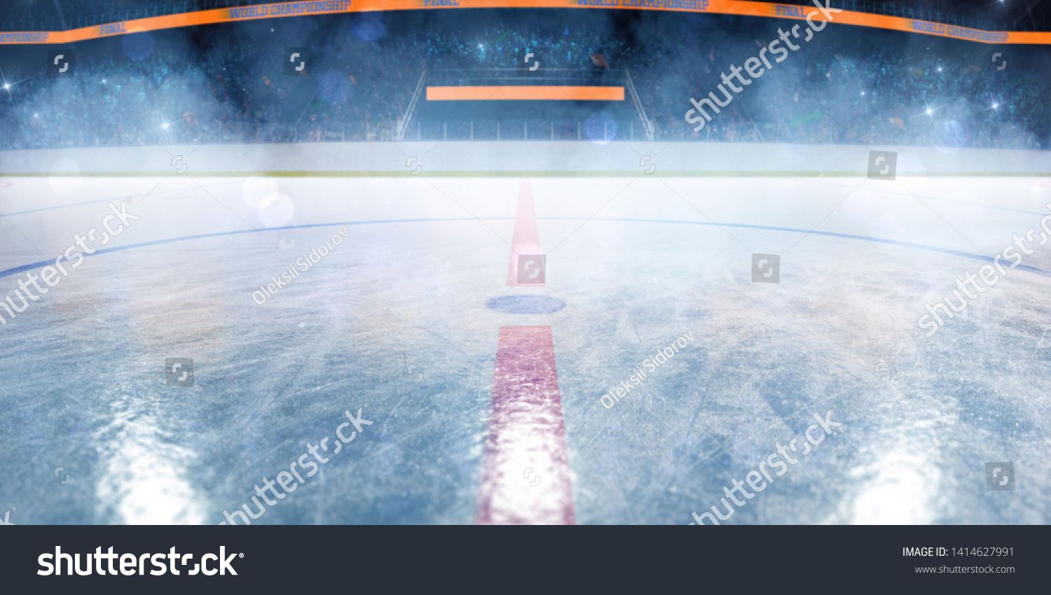 Empty Hockey Rink Sport Arena Ice Stock Photo 1414627991 | Shutterstock