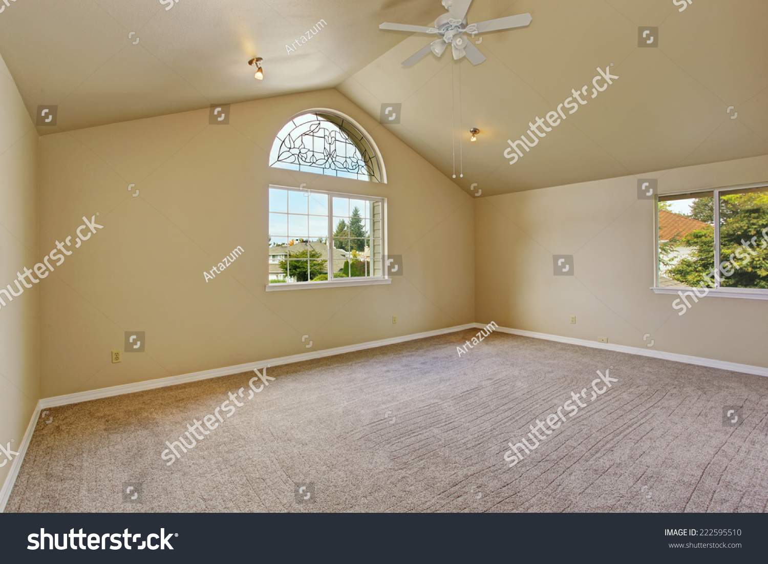 Empty Master Bedroom Light Tones Arch Stock Photo Edit Now 222595510