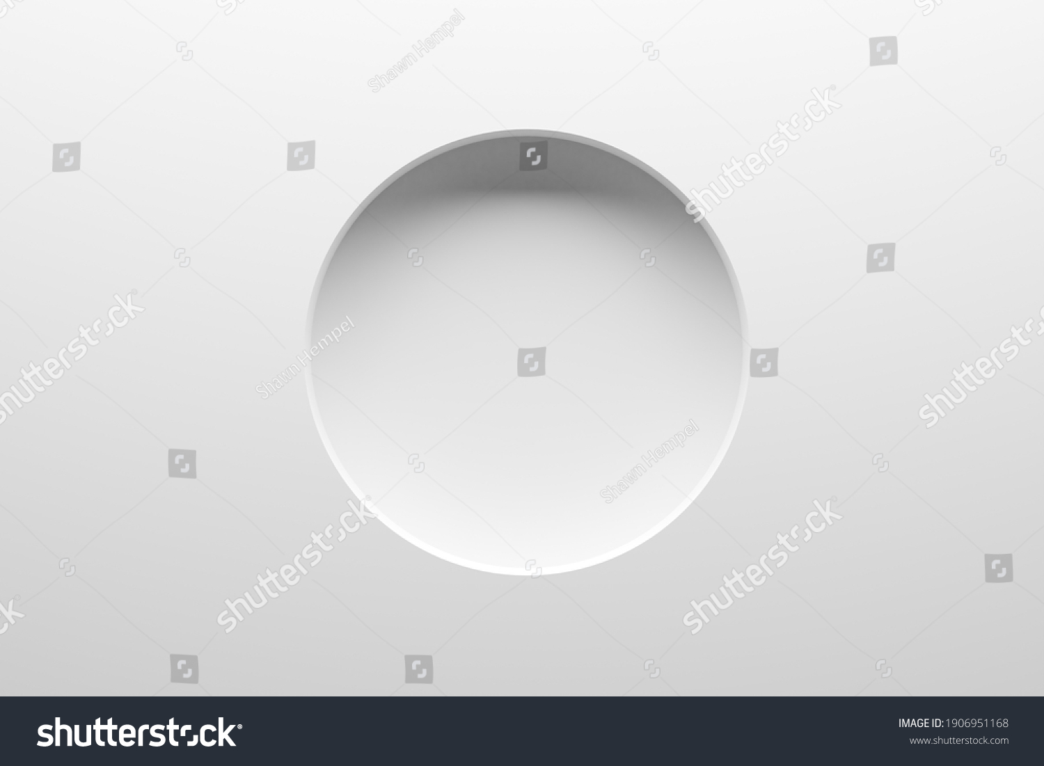 Empty Modern Abstract White Room Wall Stock Illustration 1906951168 ...