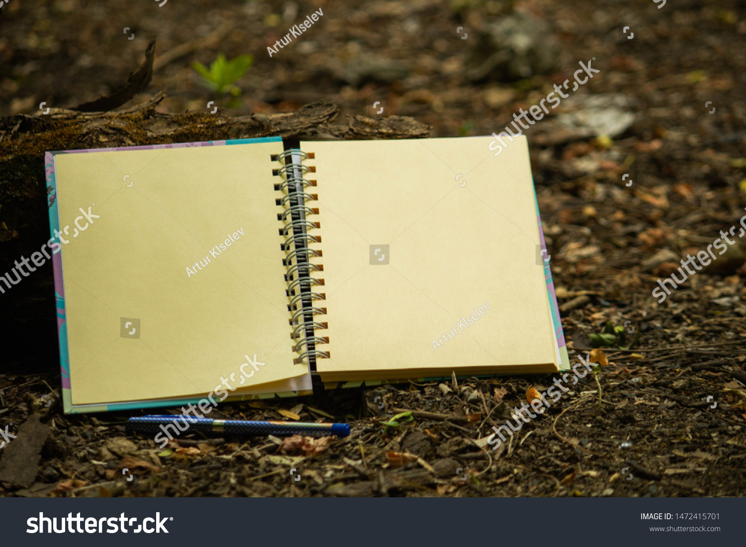 Download Empty Notebook Yellow Pages On Ground Stock Photo Edit Now 1472415701